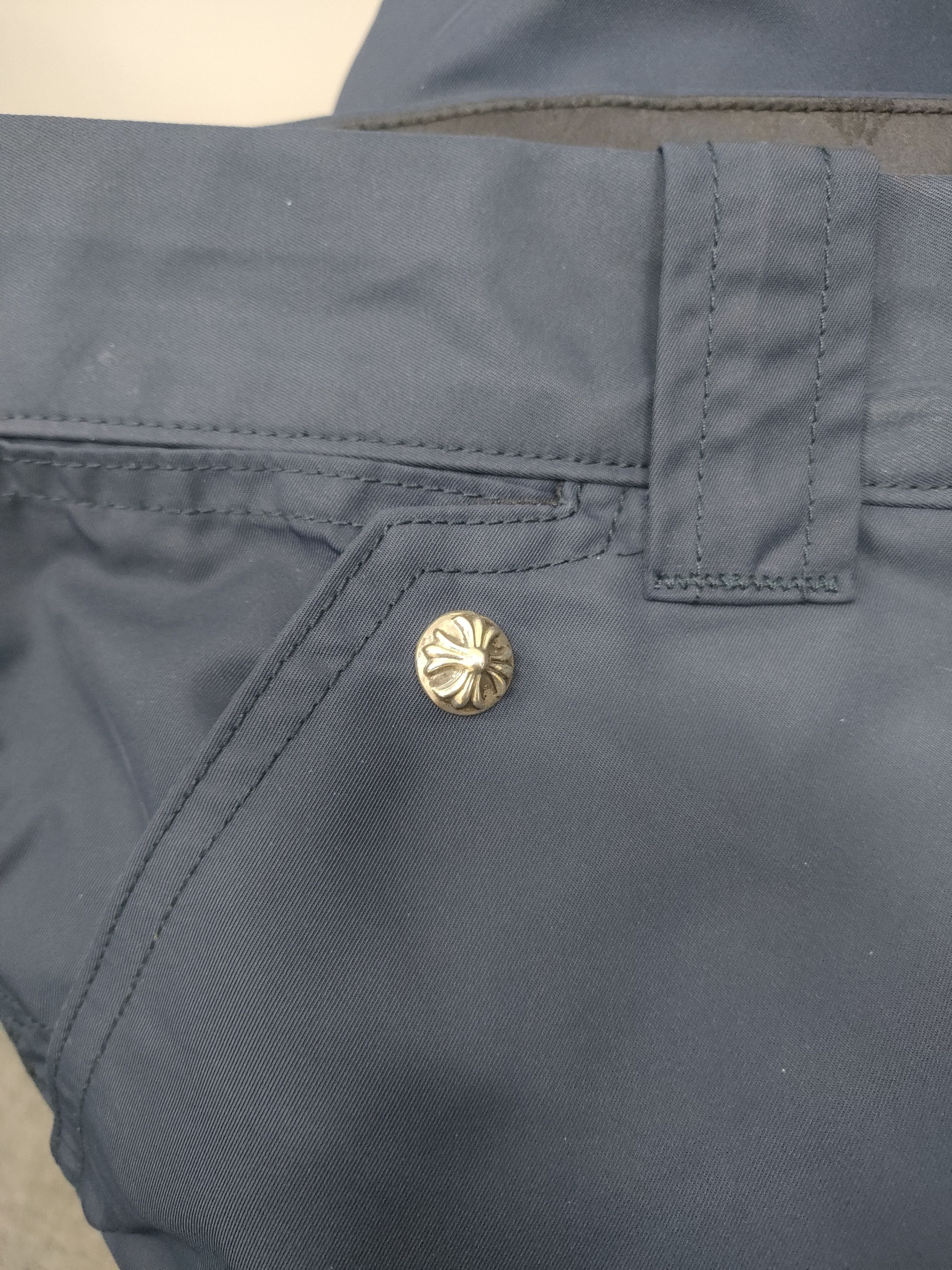 Chrome Hearts Chrome Hearts Navy Leather Double Knee Carpenter Pants Size US 34 / EU 50 - 5 Thumbnail
