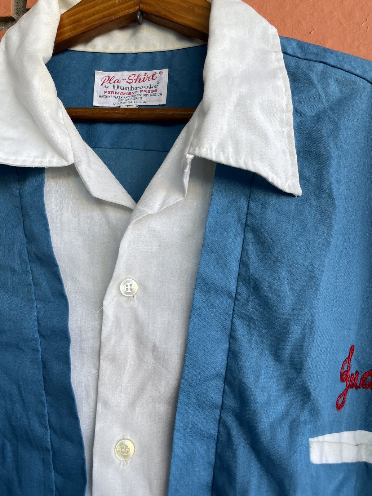 Vintage Vintage 60’s Dunbrooke Bowling shirt embroidery workwear Size US XL / EU 56 / 4 - 4 Thumbnail