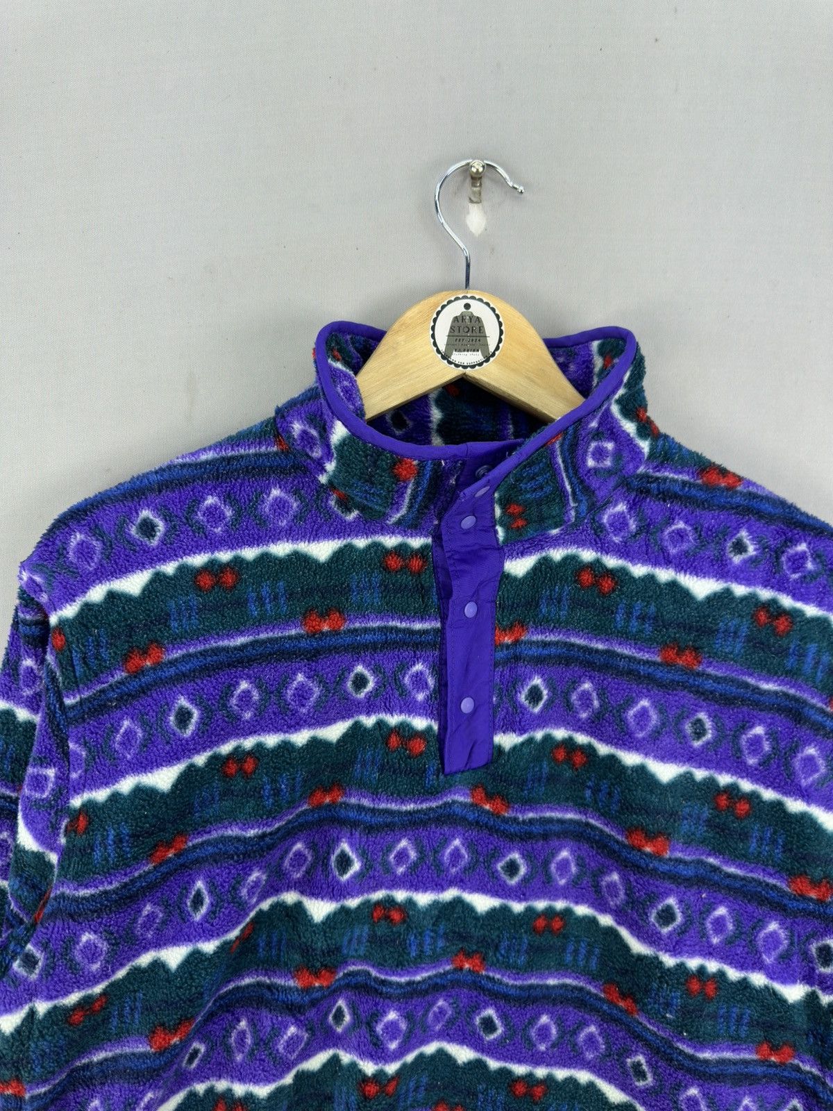 L.L. Bean Vintage 90’s L.L Bean Geo Print Fleece Pullover Jacket Size US M / EU 48-50 / 2 - 7 Thumbnail