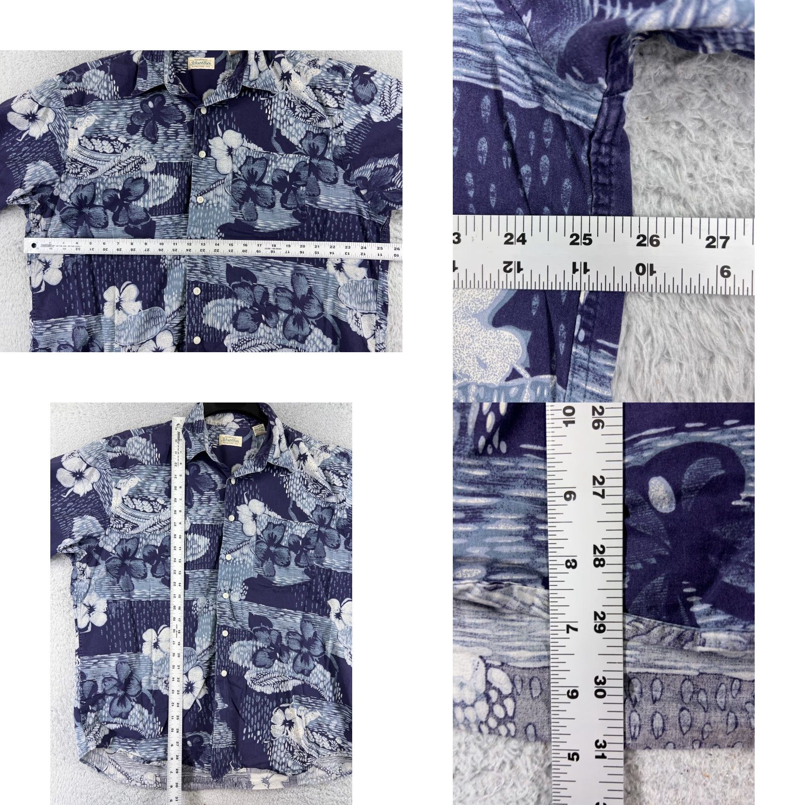 Vintage Campia Moda Shirt Mens XL Blue Floral Cotton Hawaiian Size US XL / EU 56 / 4 - 8 Thumbnail