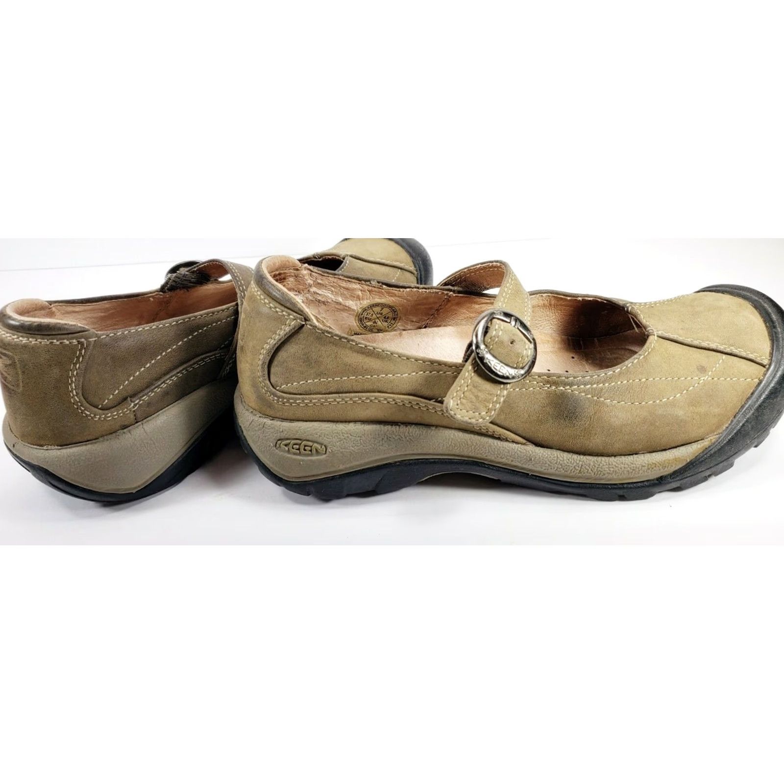 KEEN KEEN Presidio Mary Jane Olive Color Leather Flats Buckle Strap Women's 7 Size US 7 / IT 37 - 6 Thumbnail