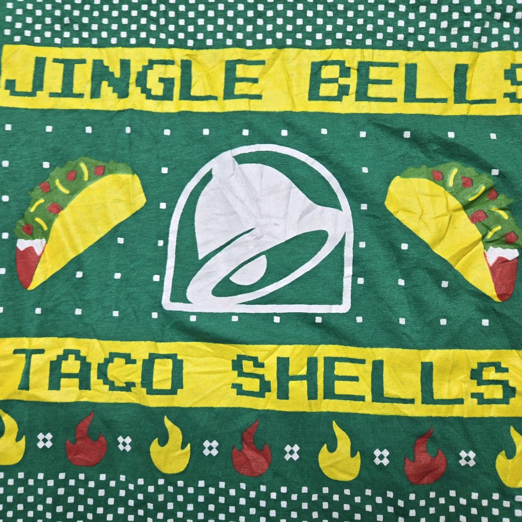 Bell Taco Bell Shirt Mens L Green Jingle Bells Taco Shells Logo Graphic Crewneck Christmas Size US L / EU 52-54 / 3 - 7 Thumbnail