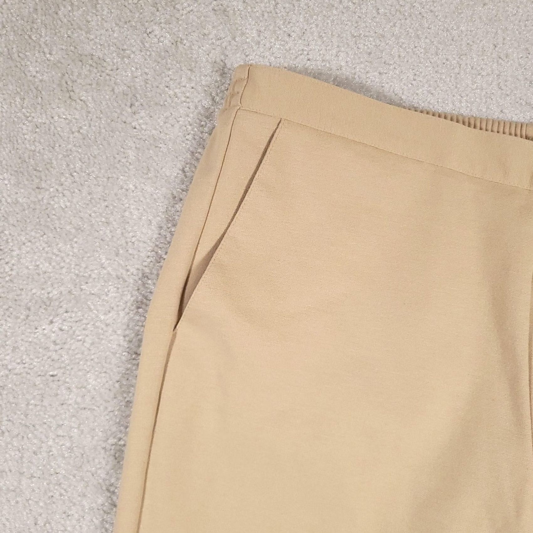 Vintage Alfred Dunner Pants Womens 10 Beige Straight Leg Pull On Pockets Stretch Comfort Dress Pants Size 32" / US 10 / IT 46 - 4 Thumbnail