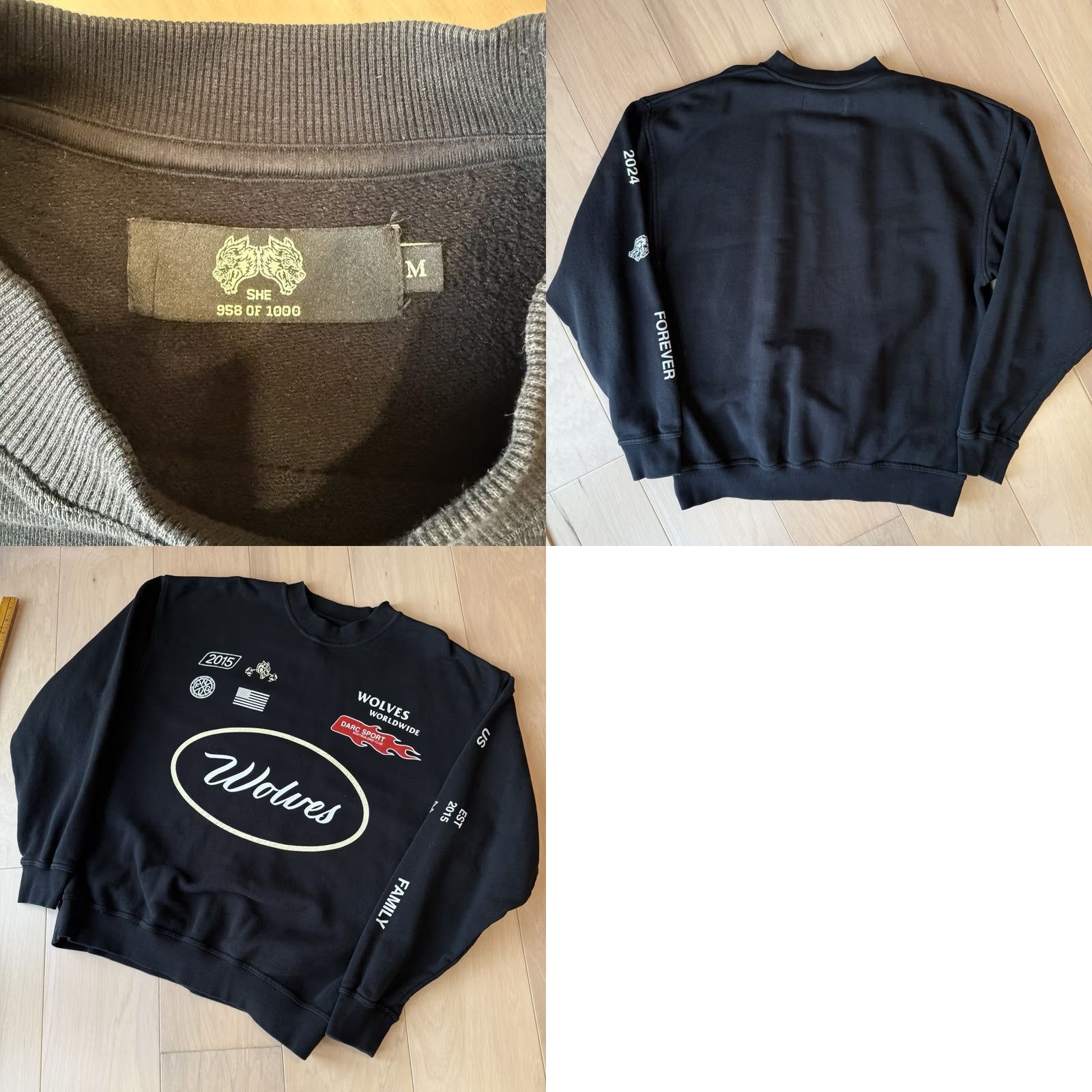 Darc Sport Darc Sport Wolves Club Sweatshirt Medium Black Fleece Pullover Sweatshirt Mens 90s City College American Black Panther Logo Wool? Size US M / EU 48-50 / 2 - 8 Thumbnail
