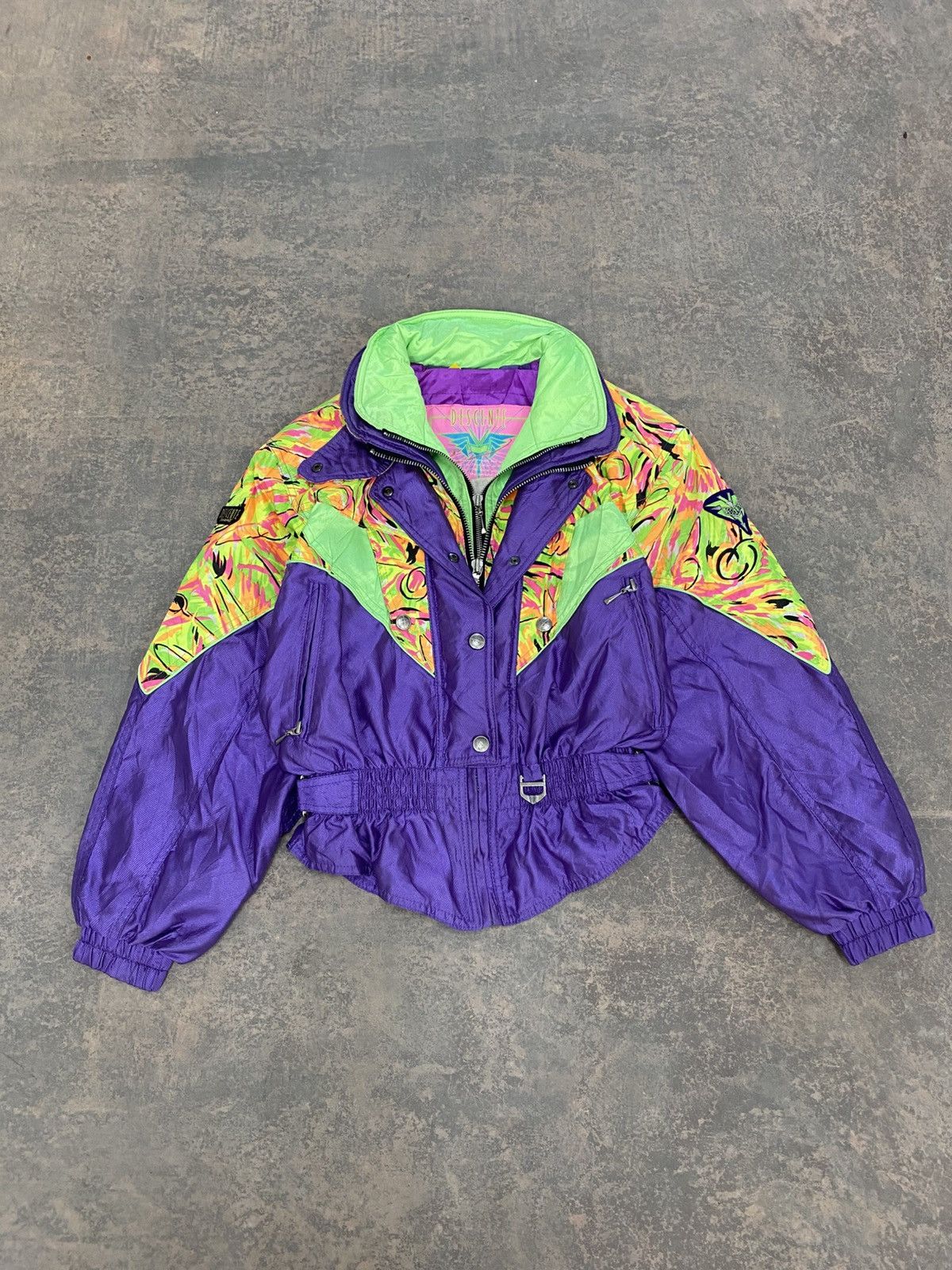 Vintage Vintage Descente Ski Winter Jacket 80s 70s Era Crop Size L / US 10 / IT 46 - 2 Thumbnail