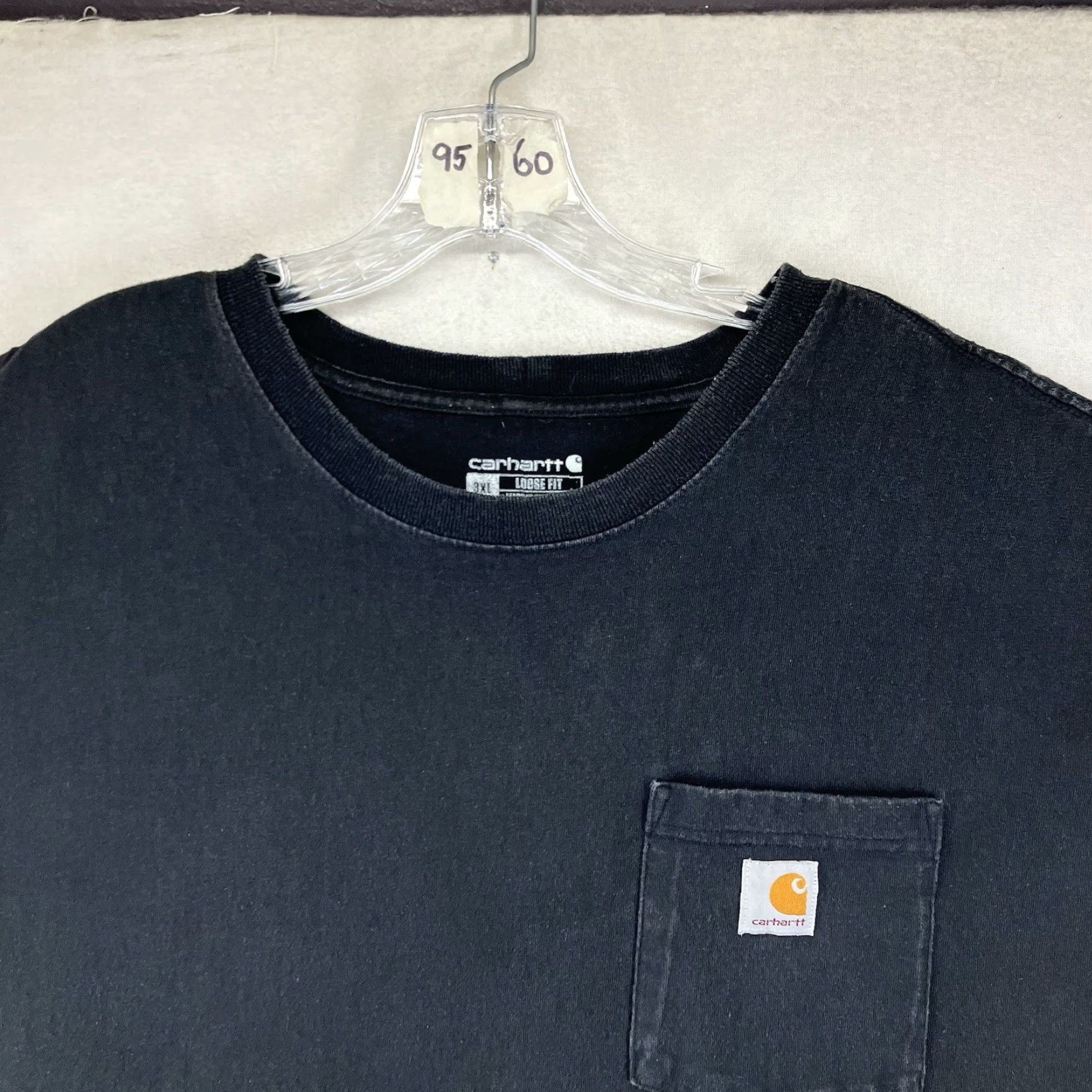 Carhartt Carhartt Mens T-Shirt 3XL Short Sleeve All Cotton Faded Black Crew Neck Logo Relaxed Fit 2010s Black Shirt Mens Size US XXL / EU 58 / 5 - 6 Thumbnail