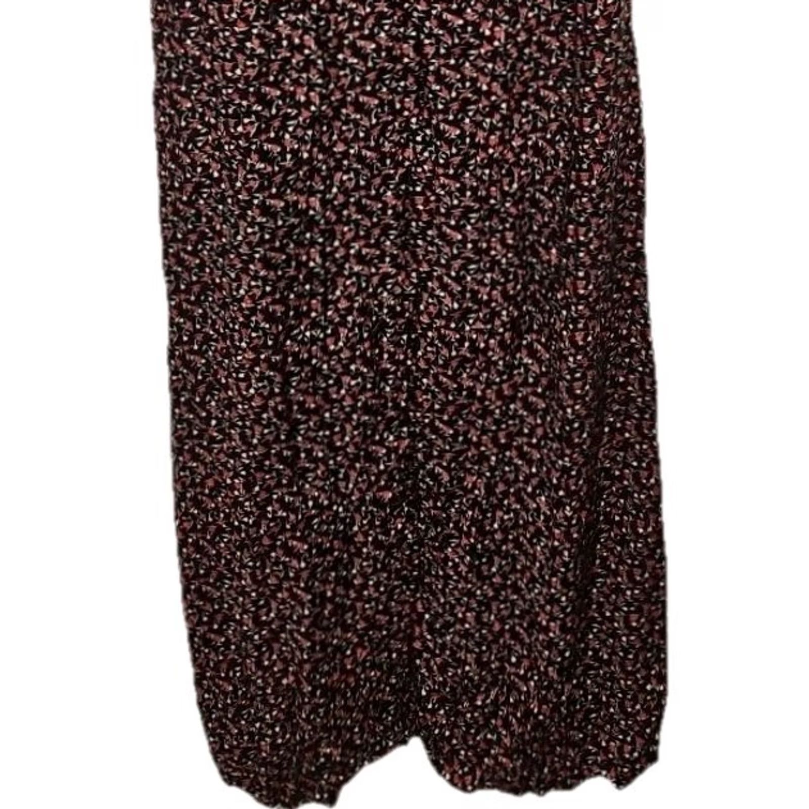 Vintage Carolina Floral Midi Dress Womens 10 Black Pink Sleeveless Cottagecore Casual Easy Relaxed Silhouette Size L / US 10 / IT 46 - 4 Thumbnail