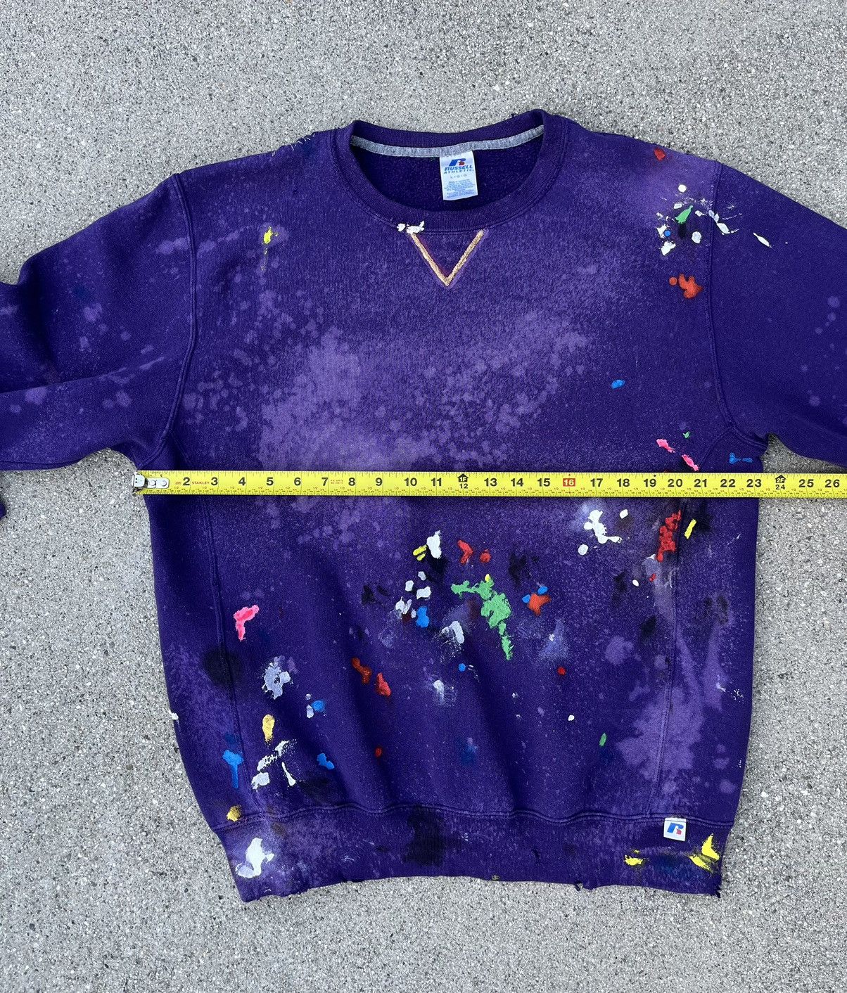 Russell Athletic Custom Russel Athletic Thrashed Distress Crewneck Sweatshirt Size US L / EU 52-54 / 3 - 5 Thumbnail