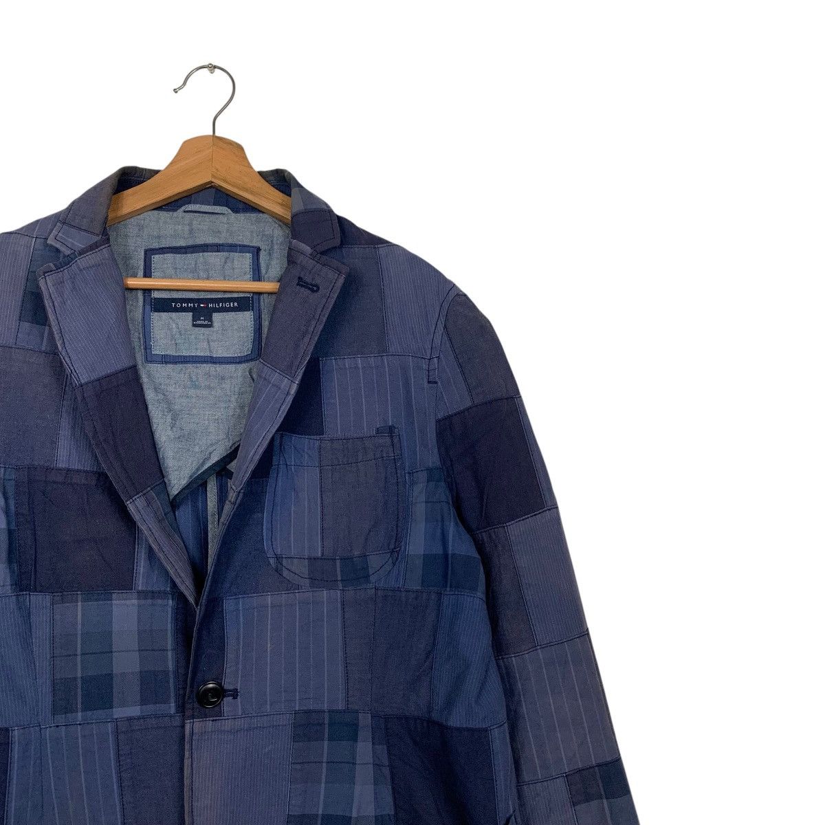 Tommy Hilfiger TOMMY HILFIGER Blue Patchwork Tailored Jacket #2778-C125 Size US M / EU 48-50 / 2 - 4 Thumbnail