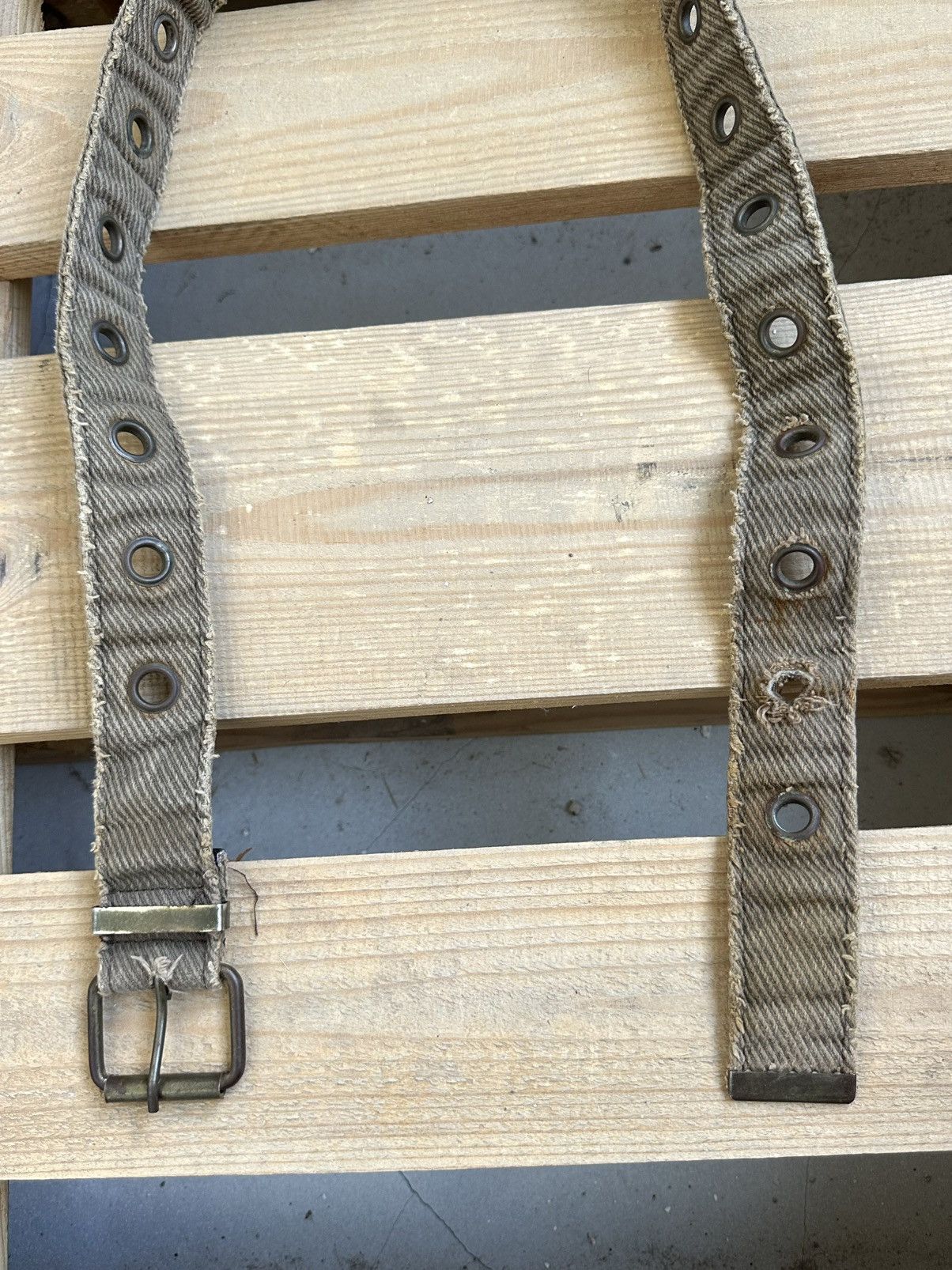 If Six Was Nine Vintage Beige Worn Belt Size ONE SIZE - 6 Thumbnail