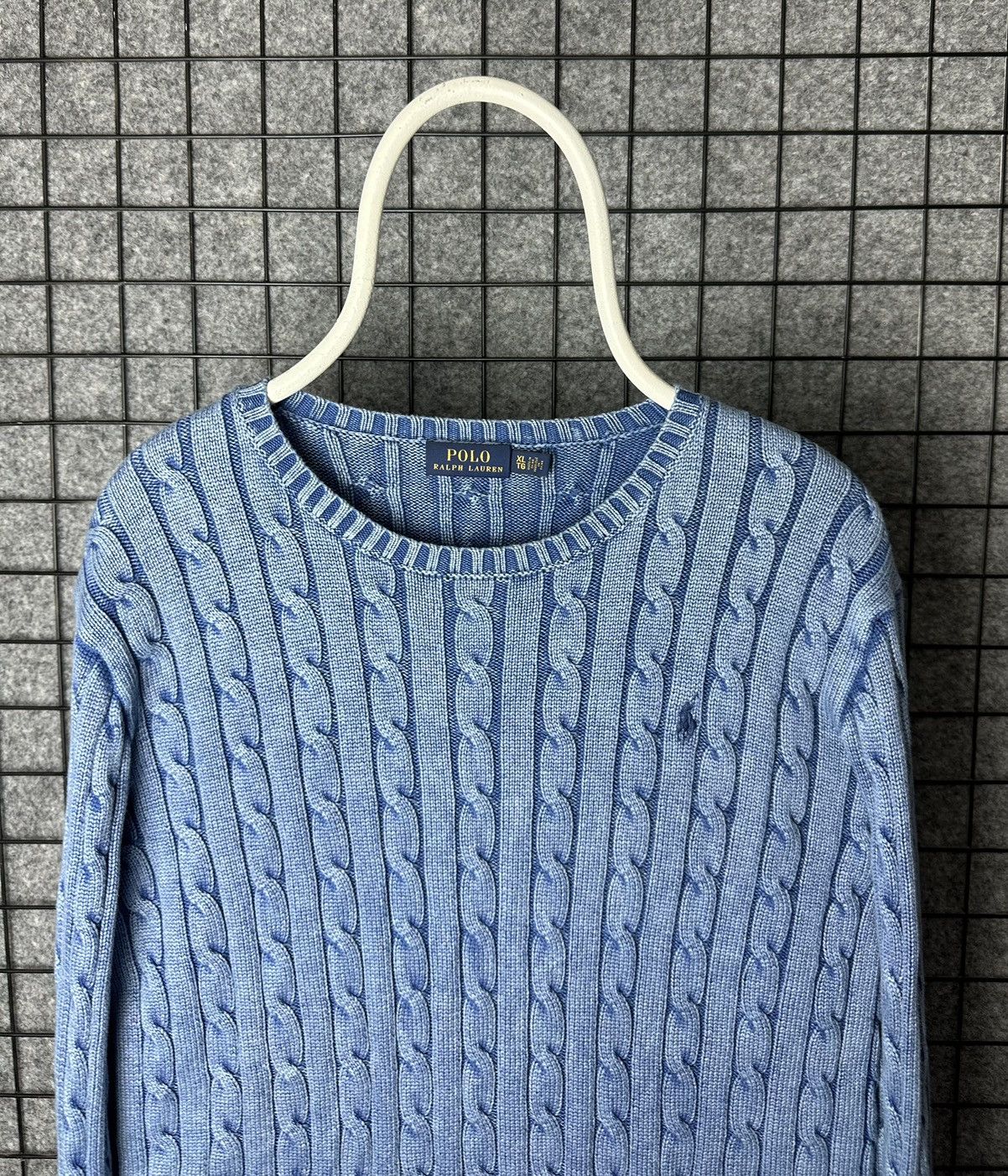 Ralph Lauren Polo Ralph Lauren Washed Cable Knit Cotton Sweater Size XL Size XL / US 12-14 / IT 48-50 - 2 Thumbnail