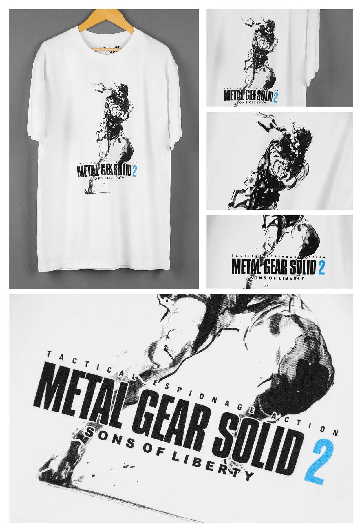 Japanese Brand Metal Gear Solid 2 Printed Tshirt Size US L / EU 52-54 / 3 - 7 Thumbnail