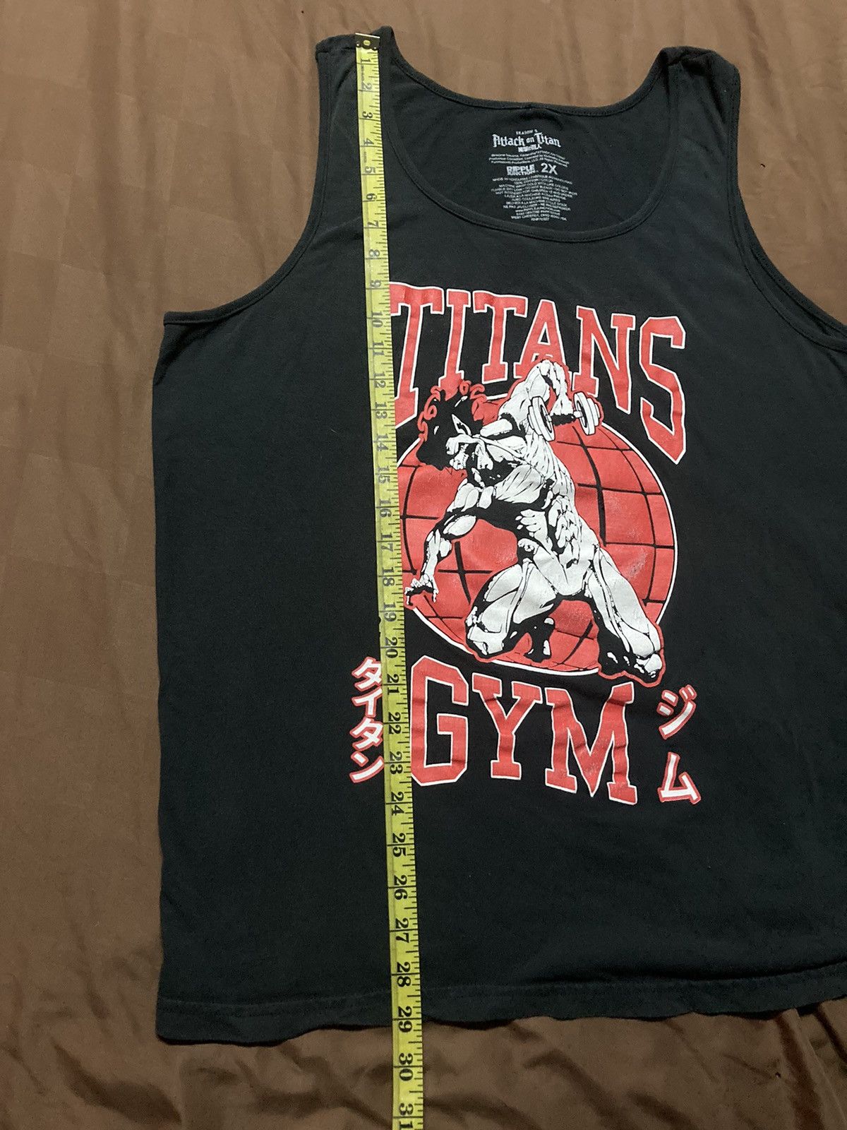 Anime × Ripple Junction Titans Gym Attack On Titan Anime Tank Top Size US XL / EU 56 / 4 - 7 Thumbnail