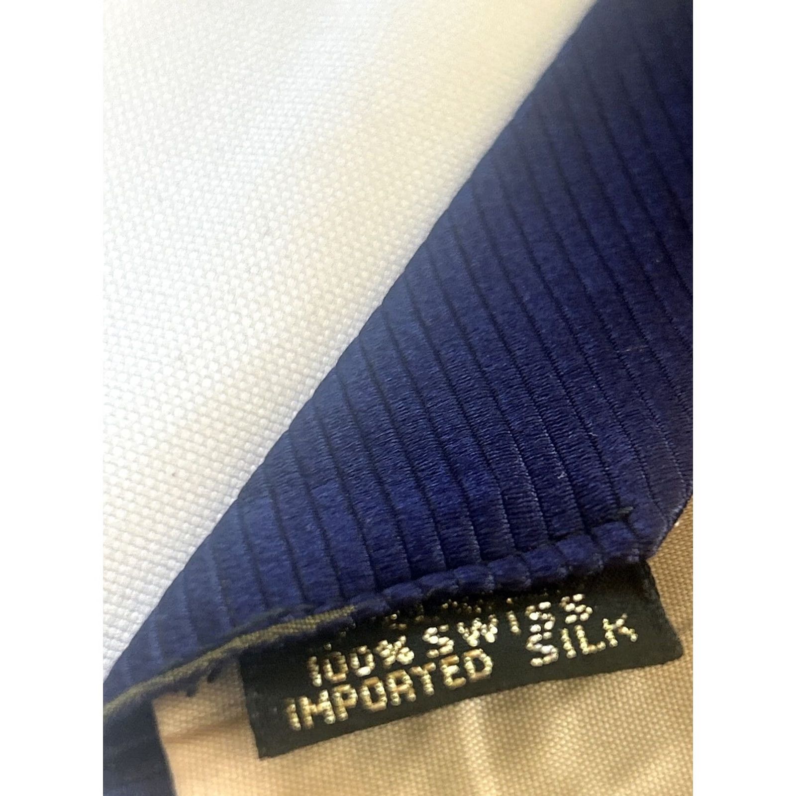 Vintage VINTAGE Jon Mertens Silk Tie Blue Preppy Mens VTG Rare Size ONE SIZE - 5 Thumbnail