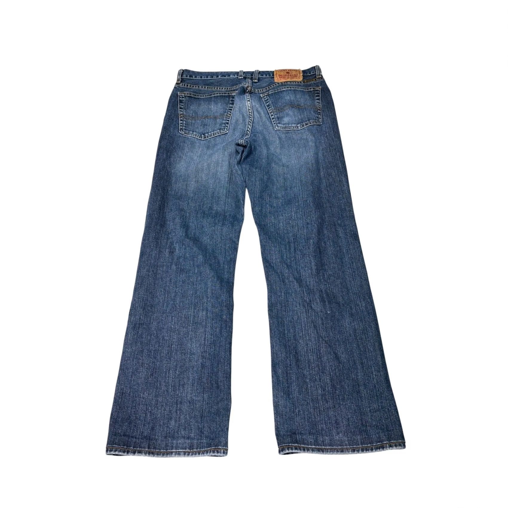 Lucky Brand Vintage Lucky Brand Dungarees Lowrise Boot Leg Mens 34X29 Medium Wash Made USA Size US 34 / EU 50 - 7 Thumbnail