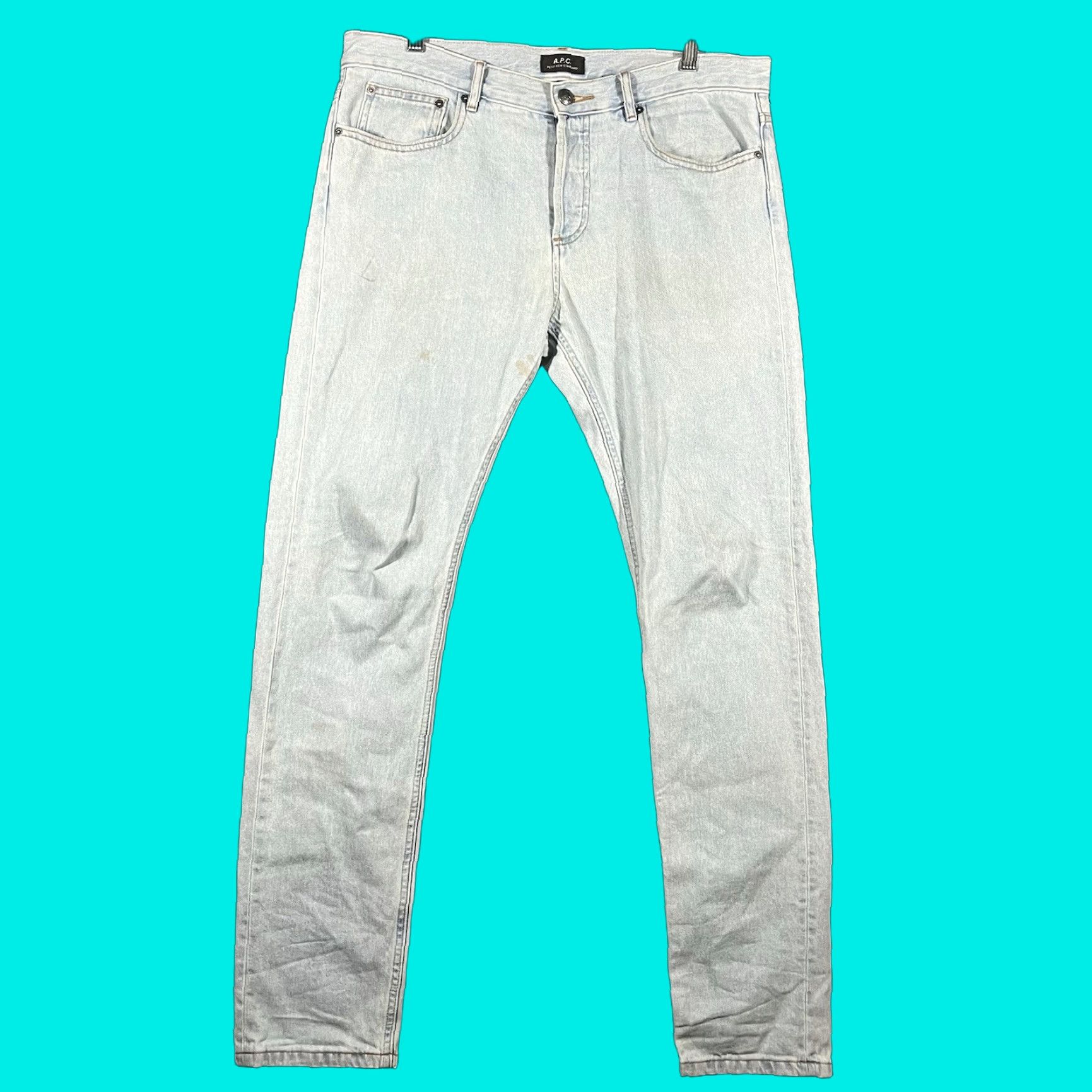 A.P.C. A.P.C. Petit New Standard Jeans Light Blue Wash Denim Mens Size 32 APC Jeans Slim Skinny Regular Inseam 32 Size US 32 / EU 48 - 1 Thumbnail