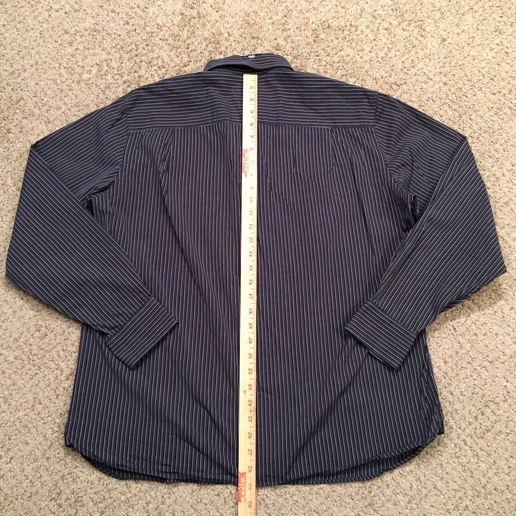 Jos. A. Bank Jos. A. Bank Shirt Mens Large Blue Striped Long Sleeve Button Up Size US L / EU 52-54 / 3 - 6 Thumbnail