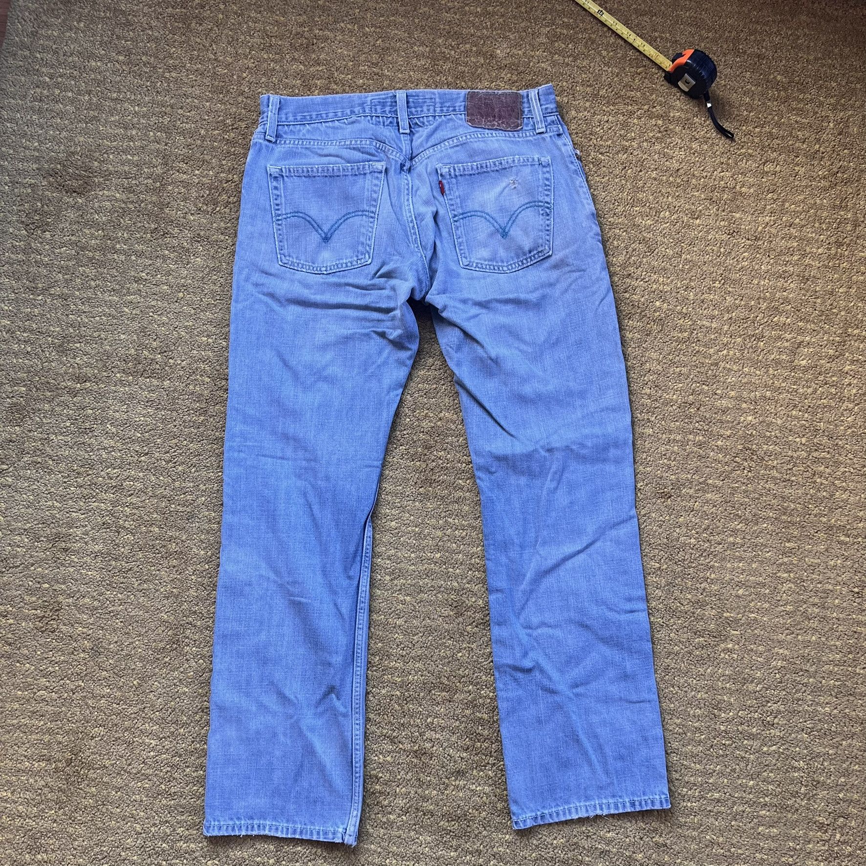 Levi's Vintage Clothing Levi's 514 perfectly distressed teal stitch jeans Size US 32 / EU 48 - 2 Thumbnail