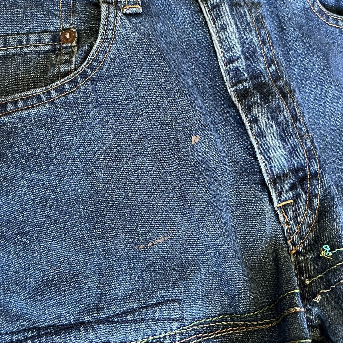 Vintage Hysteric Glamour Kinky Stitch Embroidery Denim Jeans