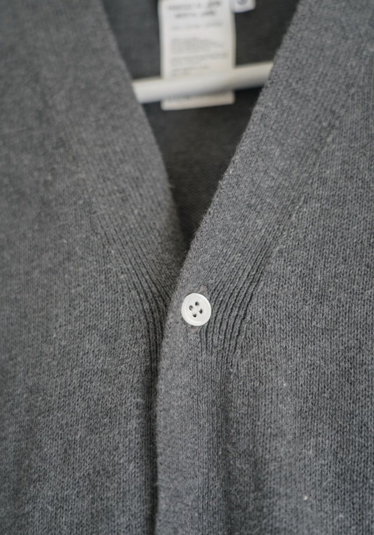 Yohji Yamamoto Yohji Yamamoto 00AW White Button Gray Wool Cardigan K4 Size US L / EU 52-54 / 3 - 3 Thumbnail