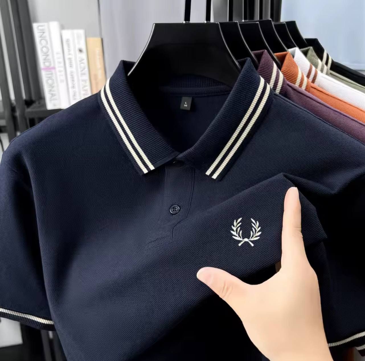 Fred Perry Fred Perry Navy Blue Twin Tipped Polo Shirt - Men's Size M Size US M / EU 48-50 / 2 - 1 Preview