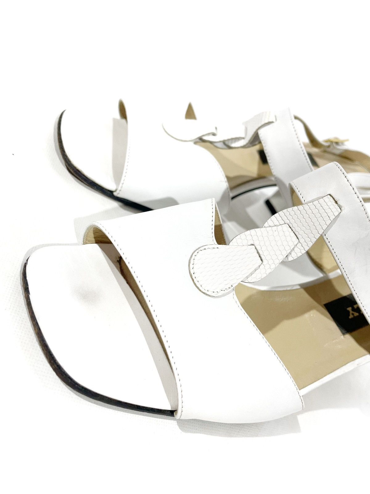 Bally × Designer Bally White Mayenne Made In Italy Sandal Open Toe Size 37 Size US 7 / IT 37 - 6 Thumbnail