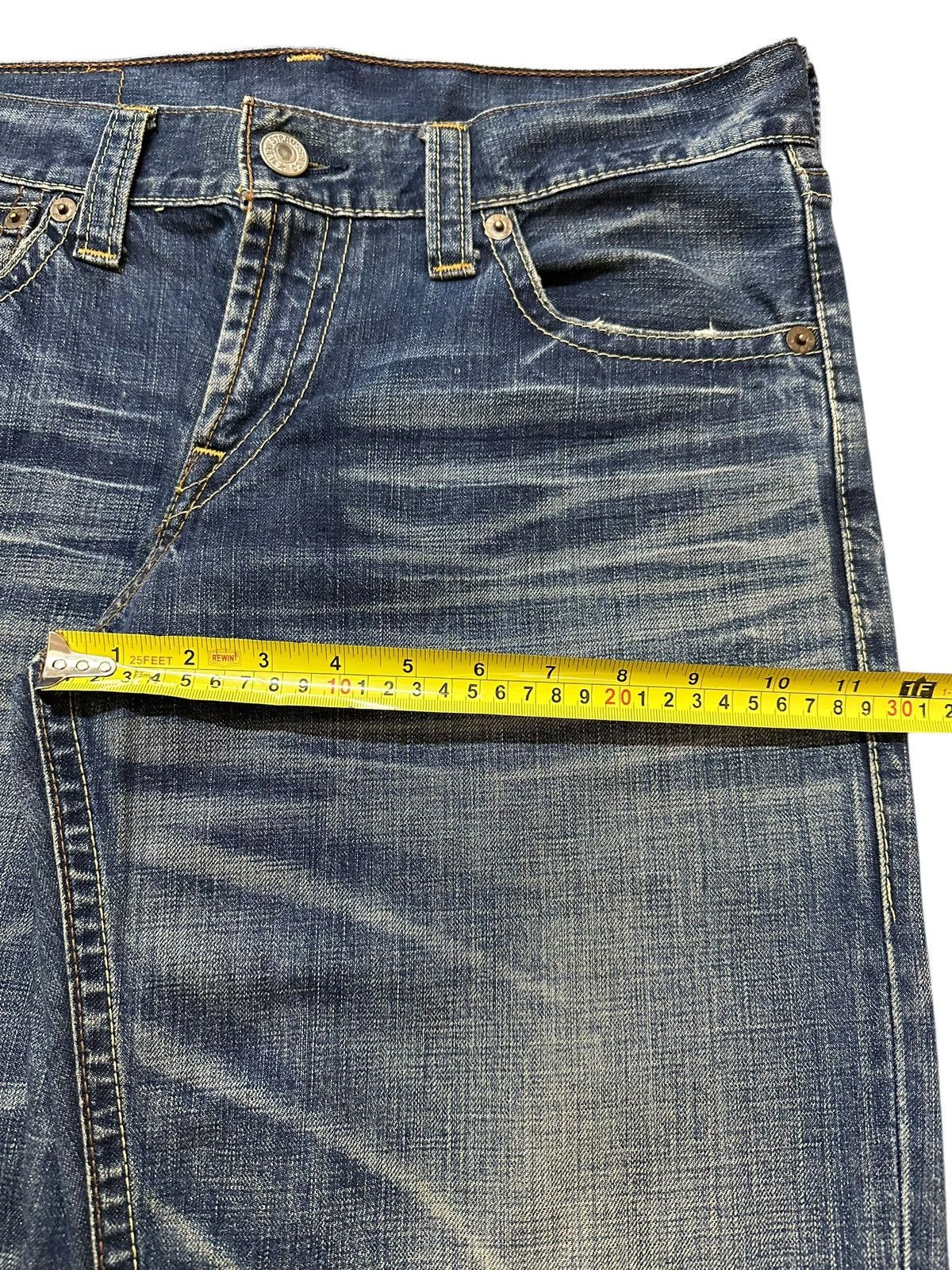 Levi's Vintage 90 Levis 503 Blue Faded Wash Distress Baggy Jeans Size US 34 / EU 50 - 15 Thumbnail