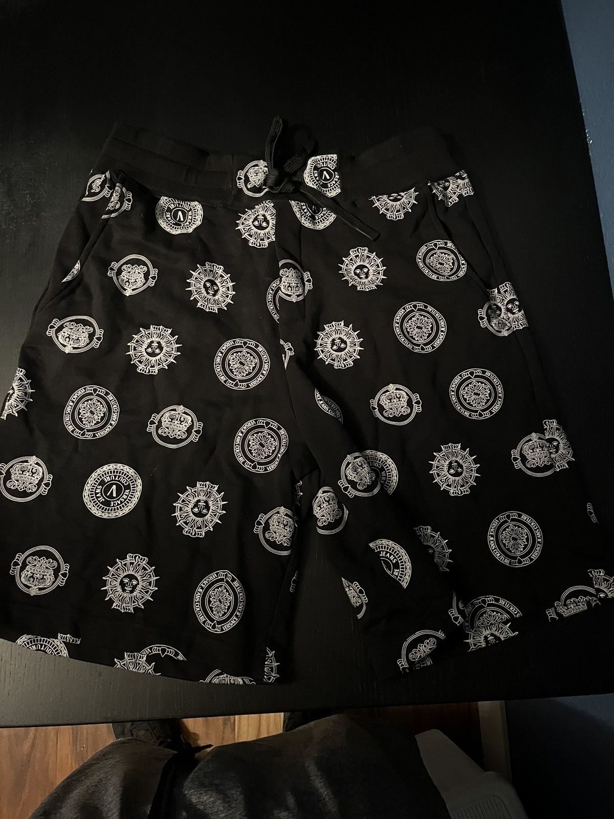 Versace Jeans Couture Versace Black and Silver Shorts Size US 32 / EU 48 - 1 Thumbnail
