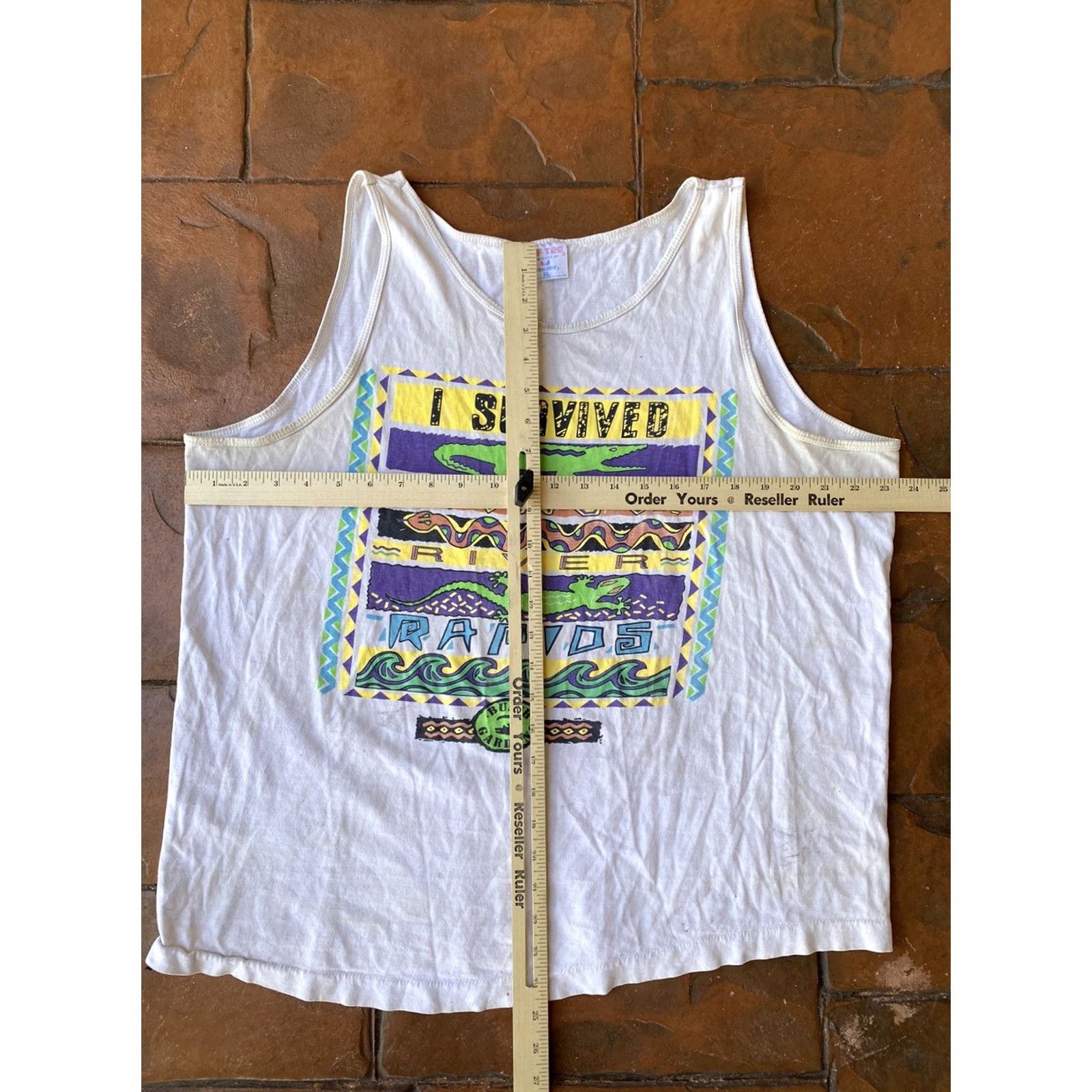 Vintage VINTAGE Busch Gardens I Survived Congo River Rapids White Tank Top XL Shirt Men 90s Logo Graphic Print Size US XL / EU 56 / 4 - 6 Thumbnail