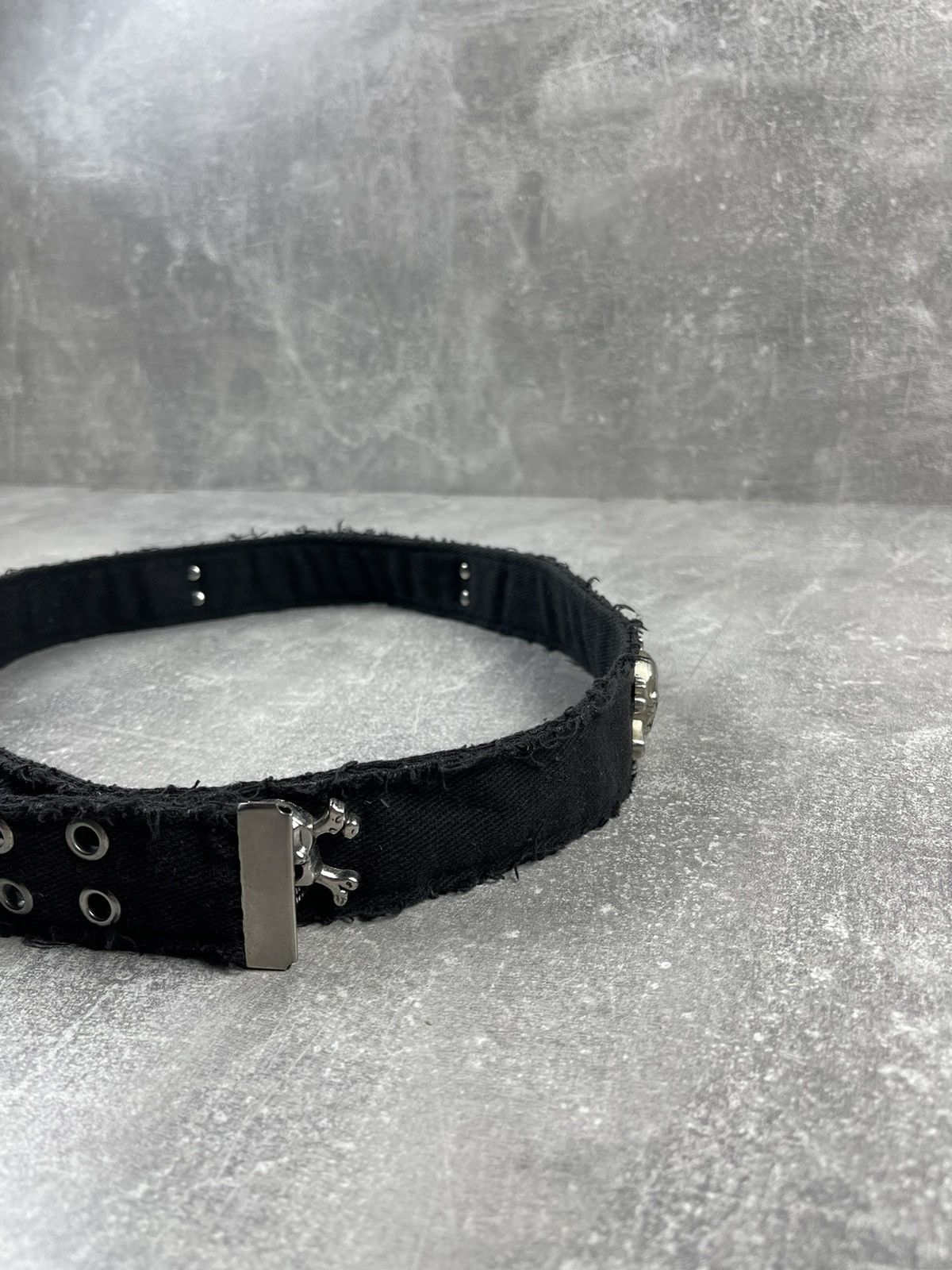 Vintage Vintage HandMade Black Avant Garde Skulls Cotton Belt Size ONE SIZE - 3 Thumbnail