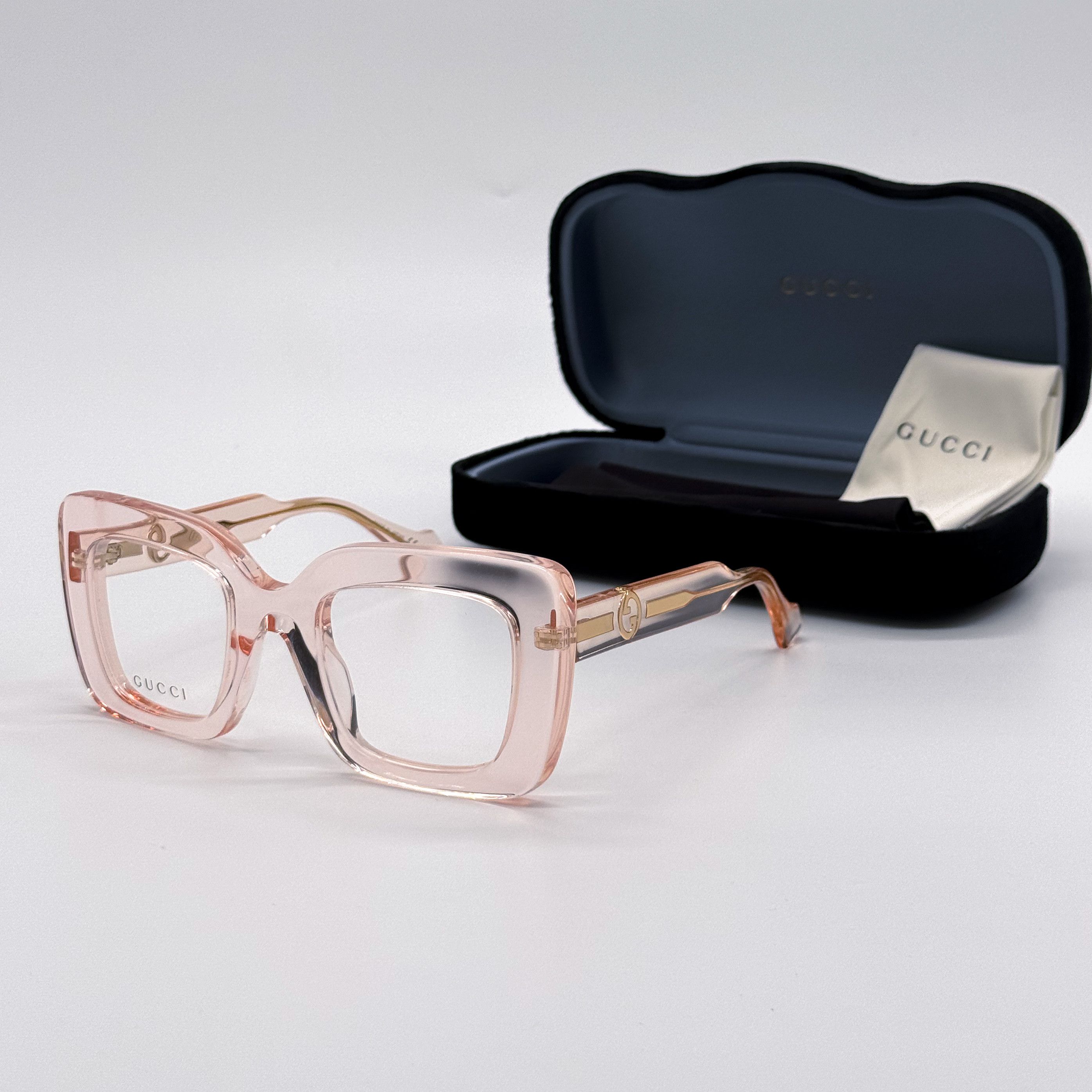 メガネ GUCCI Gucci - GG1318O - 003 pink pink transparent Gucci Eyewear Gg1318o-003 Pink-pink-transparent | italist