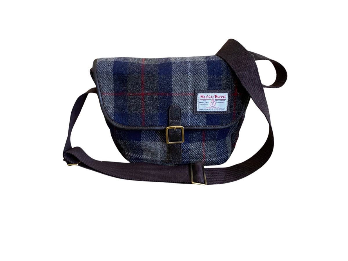Harris Tweed Rare Vintage Brand Harris Tweed Checkered Sling Bag 1990s Size ONE SIZE - 1 Thumbnail