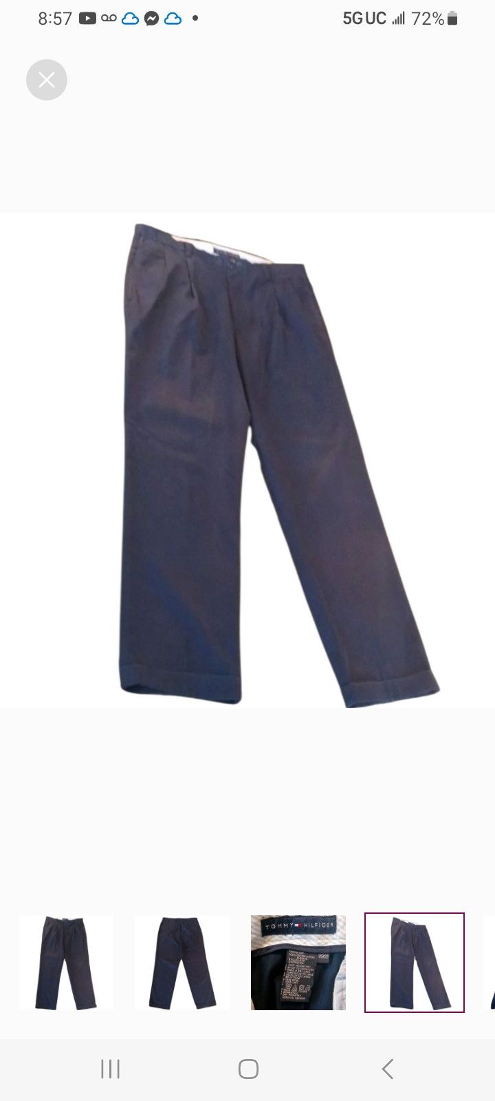 Tommy Hilfiger Vintage Tommy Hilfiger Navy Pants Size US 35 - 5 Thumbnail
