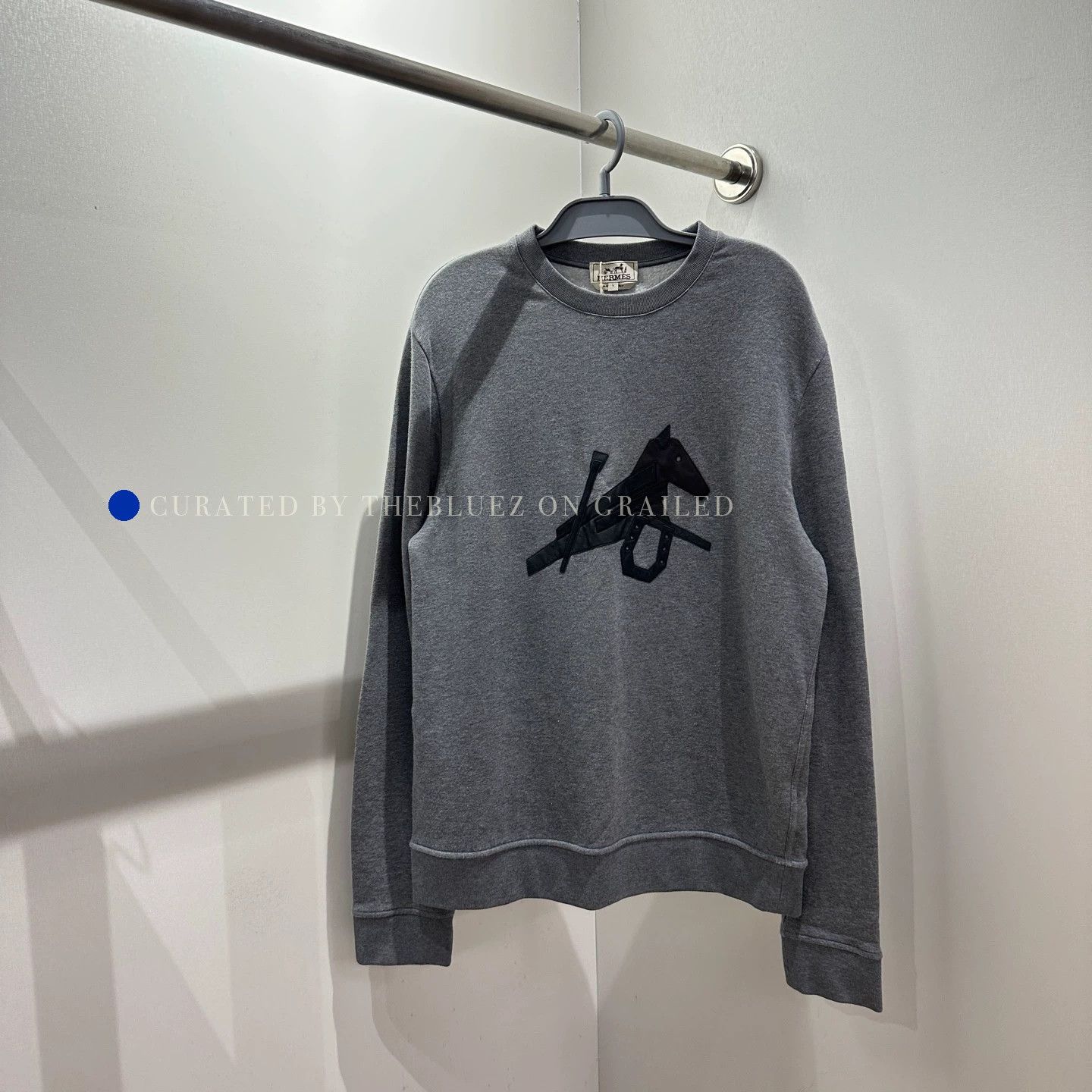 Hermes Gray Patchwork Long Sleeve Sweatshirt Size US L / EU 52-54 / 3 - 1 Thumbnail