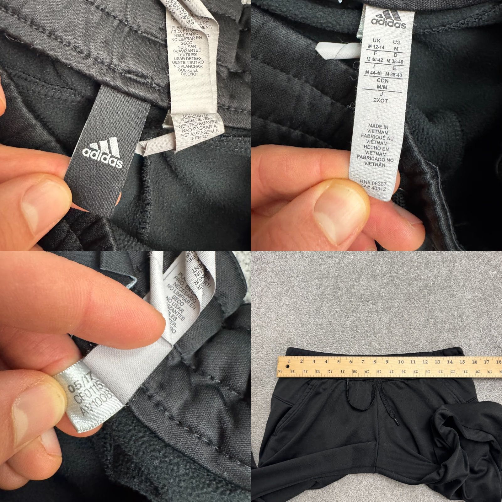 Adidas Adidas Team Issue Climawarm Fleece Jogger Pants Womens M Black Activewear Size 32" / US 10 / IT 46 - 8 Thumbnail