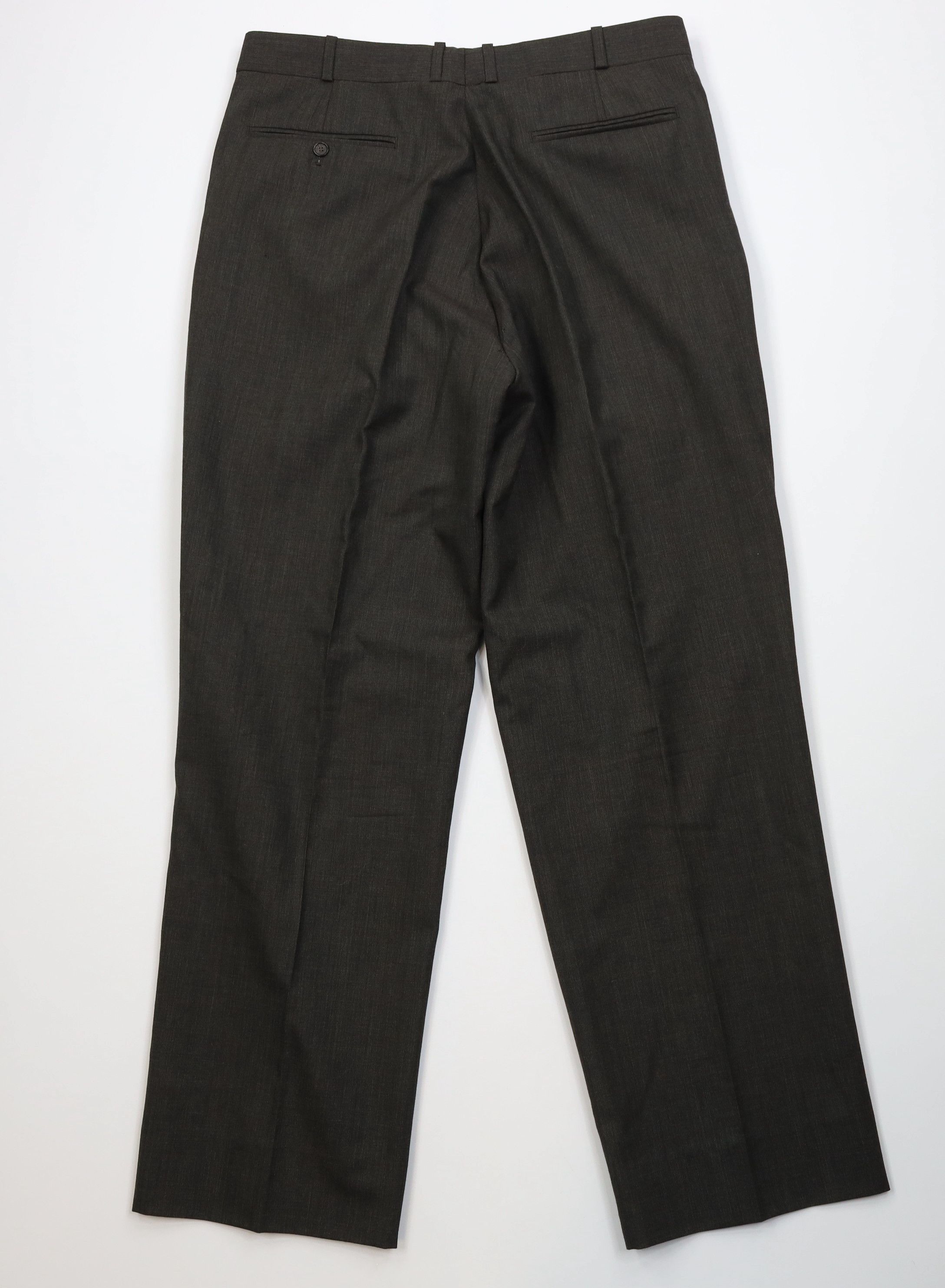 Vintage Vintage 90s Streetwear Wool Knit Wide Leg Chino Pants Green Size US 34 / EU 50 - 10 Thumbnail