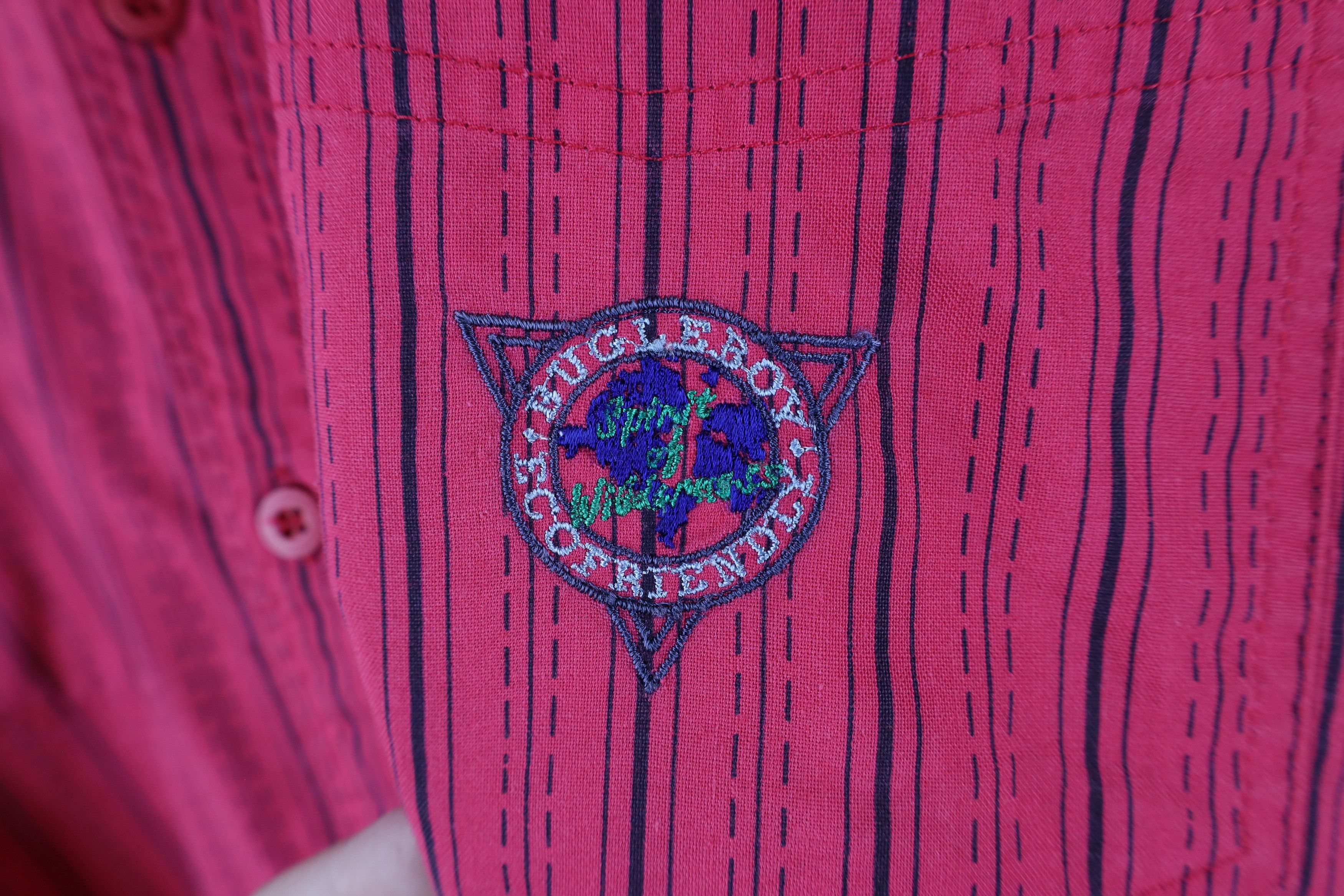 Vintage Vintage 90s Streetwear Short Sleeve Button Down Shirt Pink Size US M / EU 48-50 / 2 - 4 Thumbnail