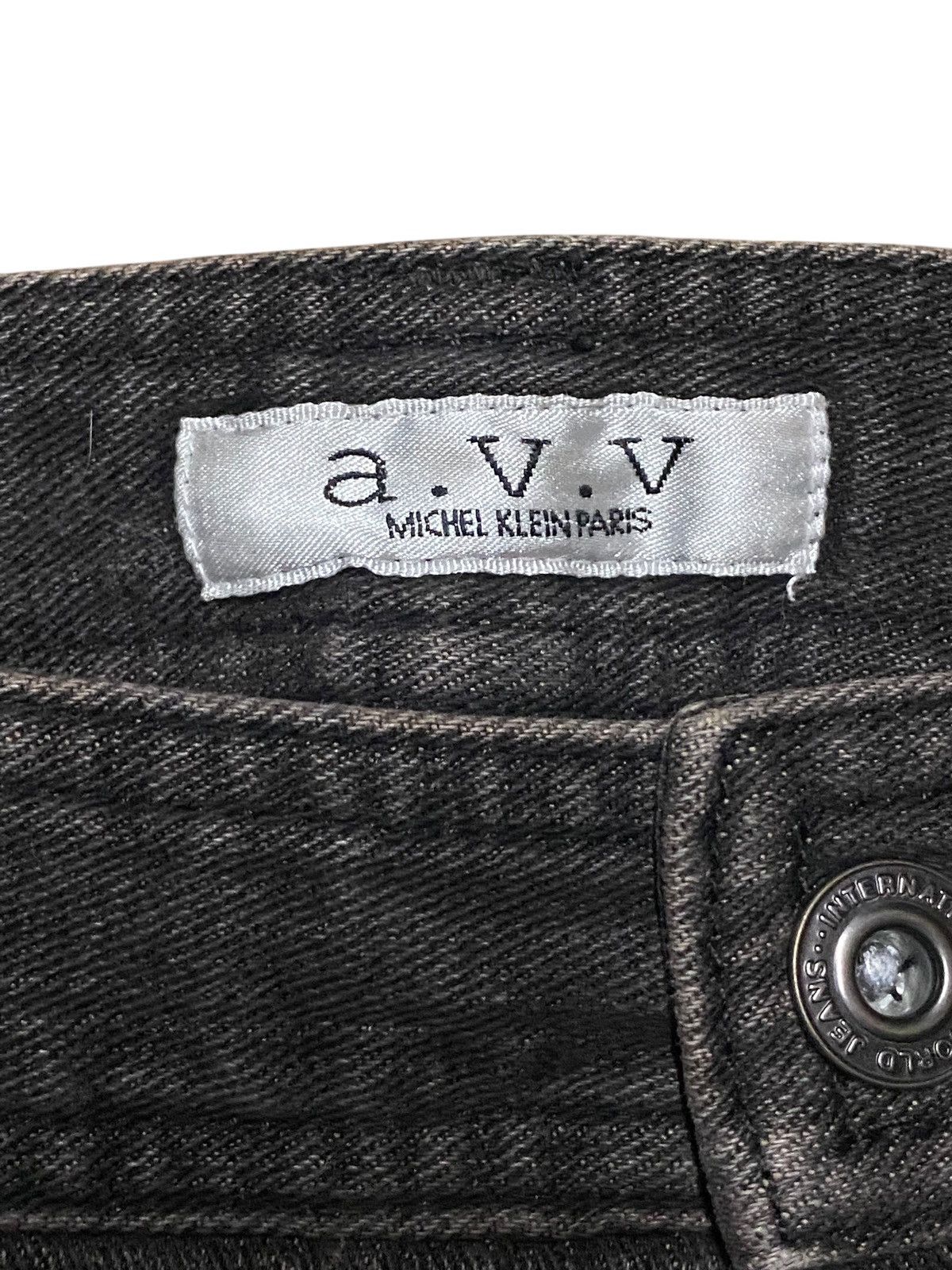 Michel Klein Vintage Michel Klein AVV Black Denim Distressed Flare Jeans Size 26" / US 2 / IT 38 - 9 Thumbnail