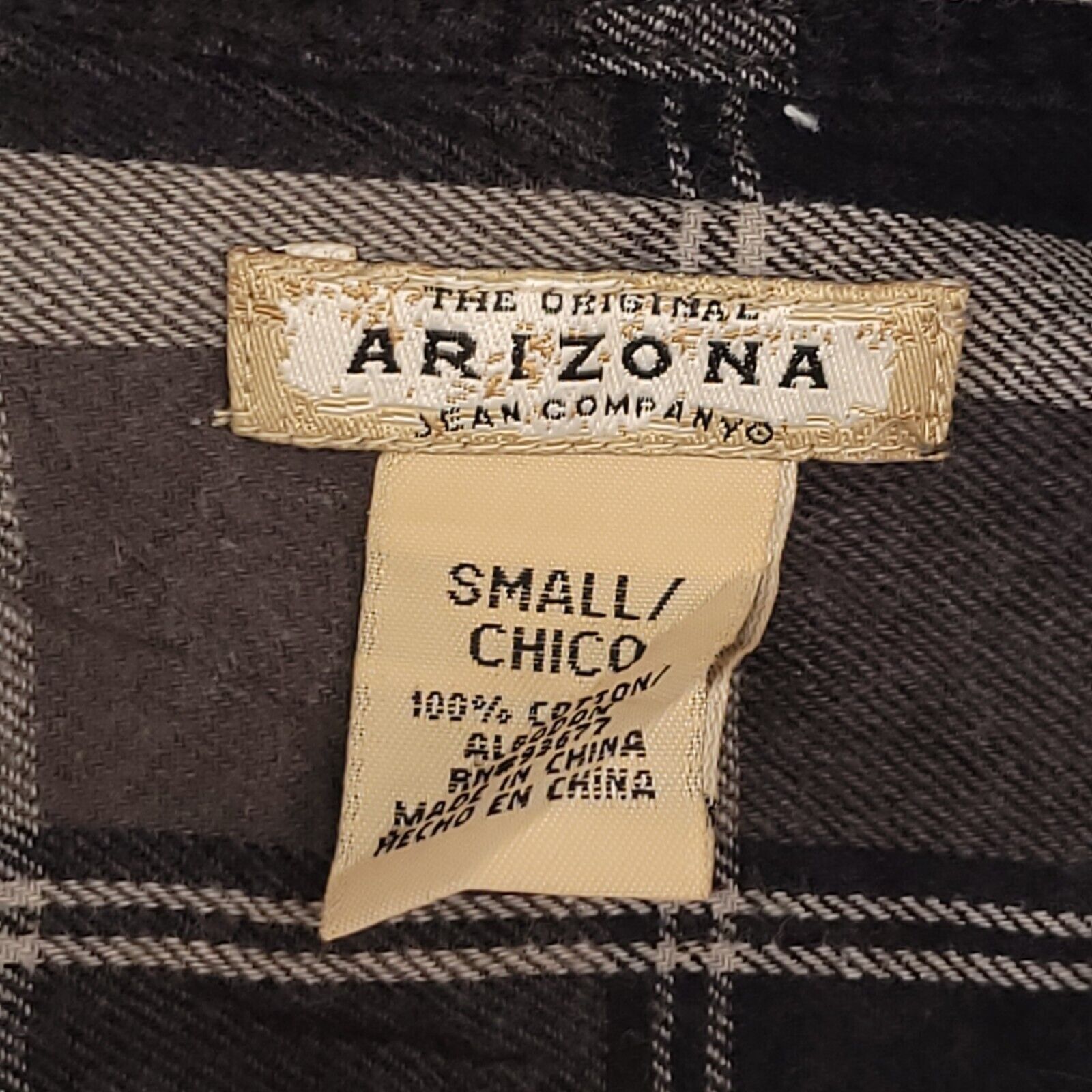 Arizona Jean Co. Arizona Jean Co Gingham Flannel Shirt Mens Size Small S Gray Size US S / EU 44-46 / 1 - 3 Thumbnail