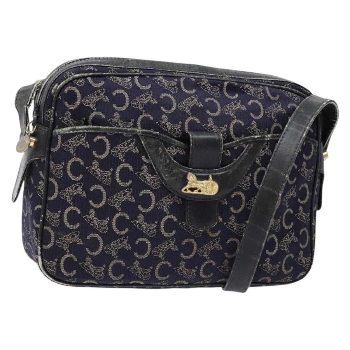 Celine CELINE C Sulky Shoulder Bag Canvas Navy Size ONE SIZE - 1 Thumbnail