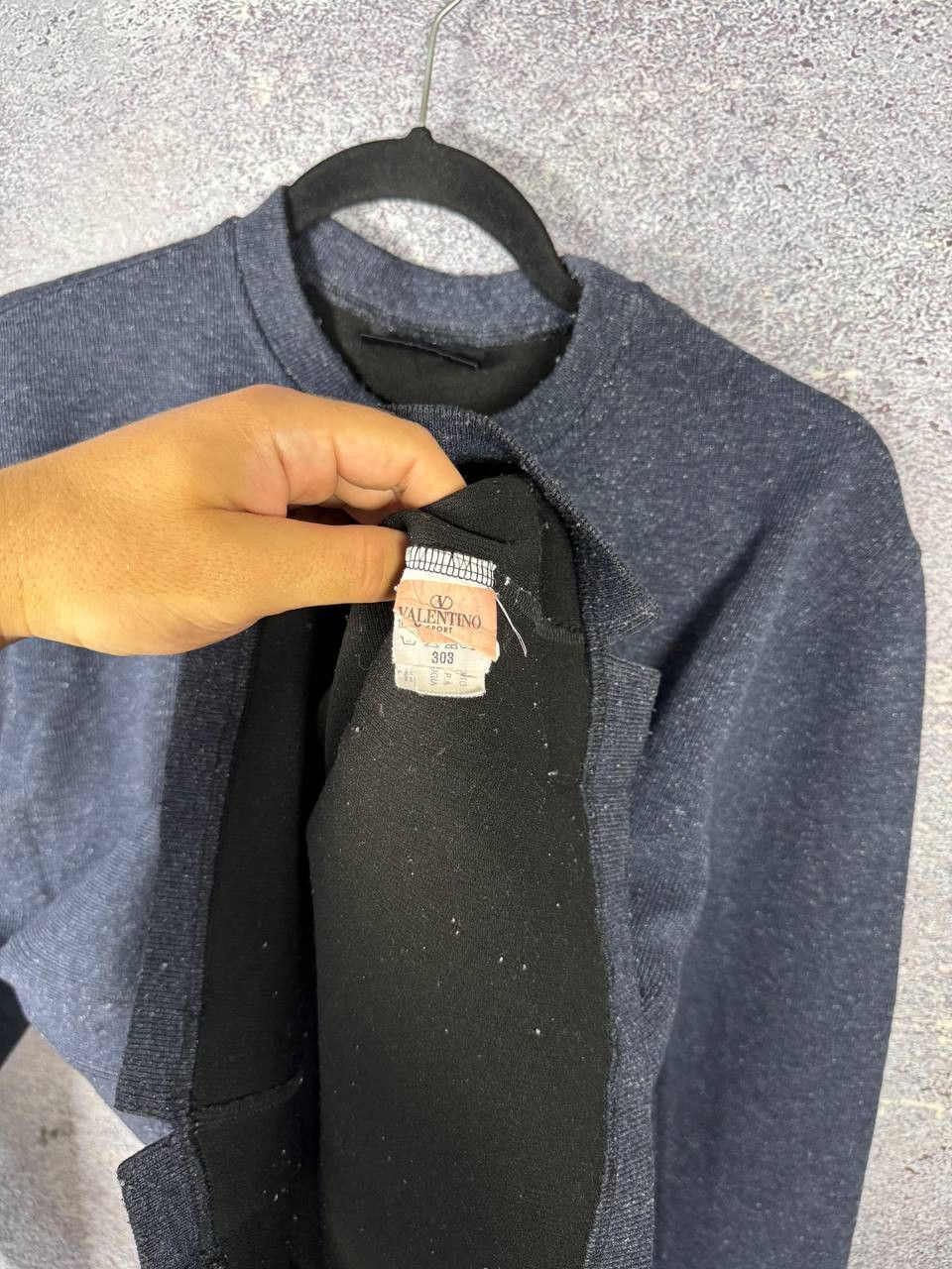 Valentino Valentino Sport Lana Wool Sweatshirt Blue Vintage Large Size US L / EU 52-54 / 3 - 10 Thumbnail