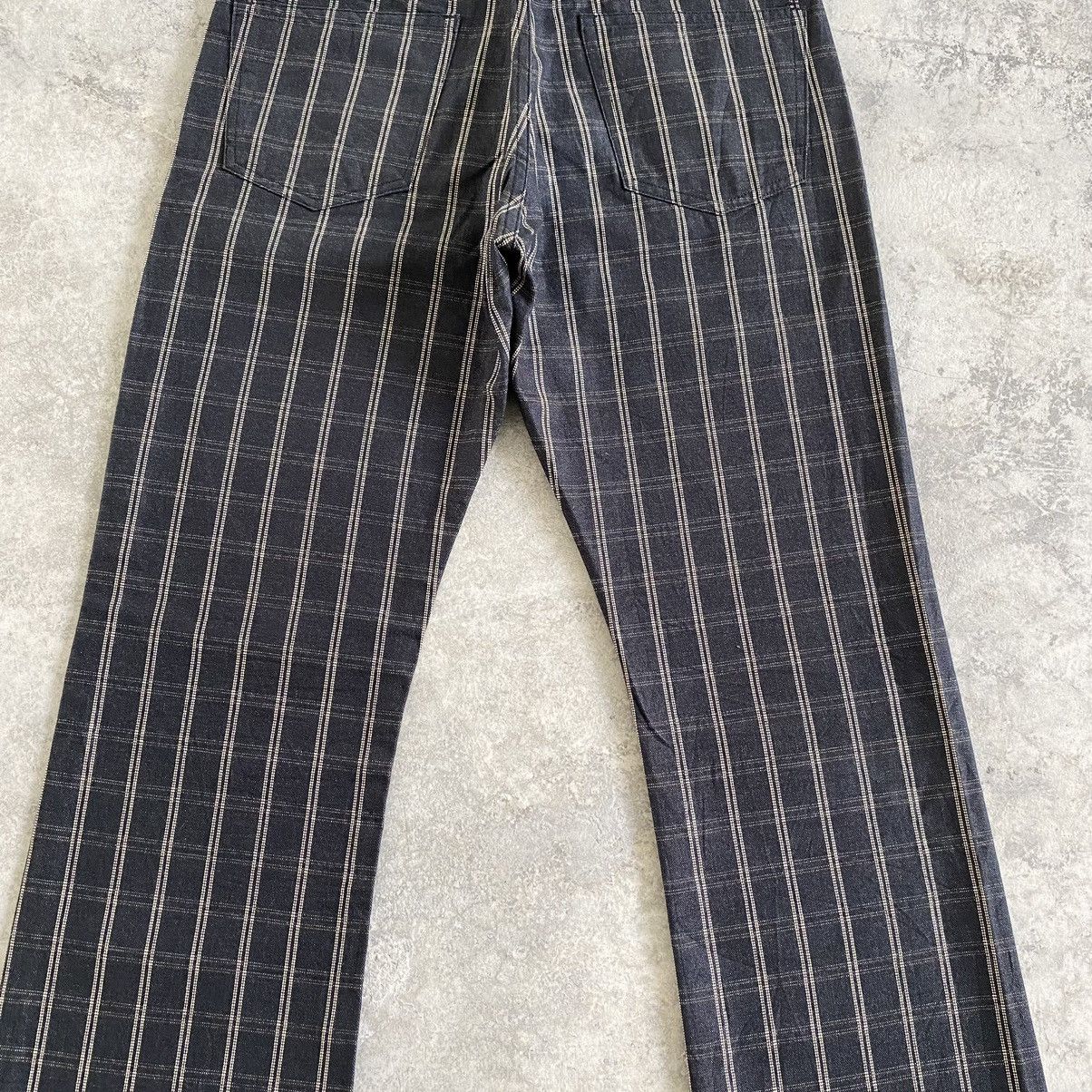 Vintage VTG Men’s Melrose Made In Japan Checker Flared Jeans Size US 30 / EU 46 - 15 Thumbnail