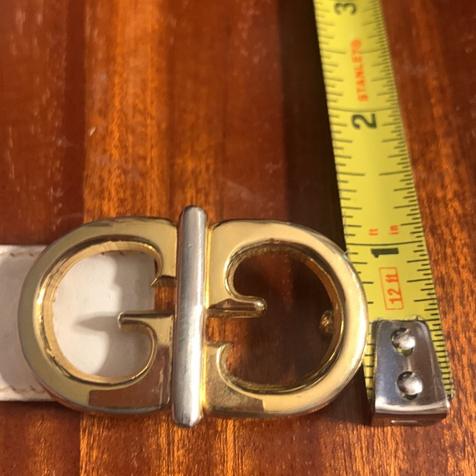 Gucci Rare GG Gucci 70’s Italy white leather belt 100% AUTHENTIC Size ONE SIZE - 10 Thumbnail