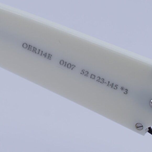 Off-White Off-White OERI14E PALMER 0107 Sunglasses White Oval Frame Size ONE SIZE - 8 Thumbnail