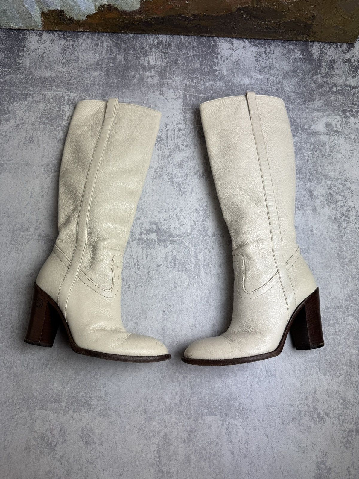 Gucci Gucci Designer Rare Cowboys Leather High Vintage Heels Boots Size US 6 / IT 36 - 4 Thumbnail