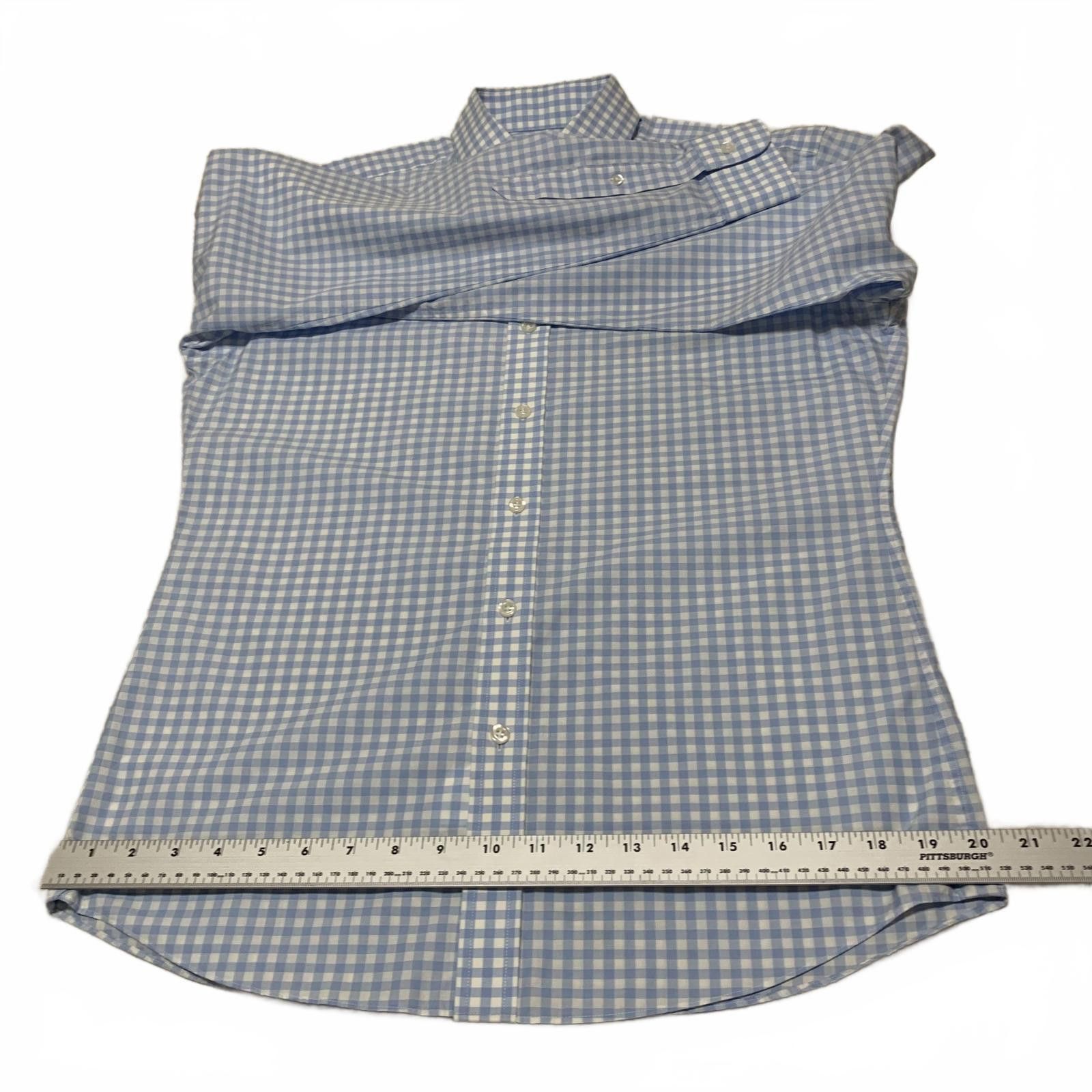 Proper Cloth Proper Cloth Men's Small Light Blue Check Dress Shirt Size US S / EU 44-46 / 1 - 5 Thumbnail