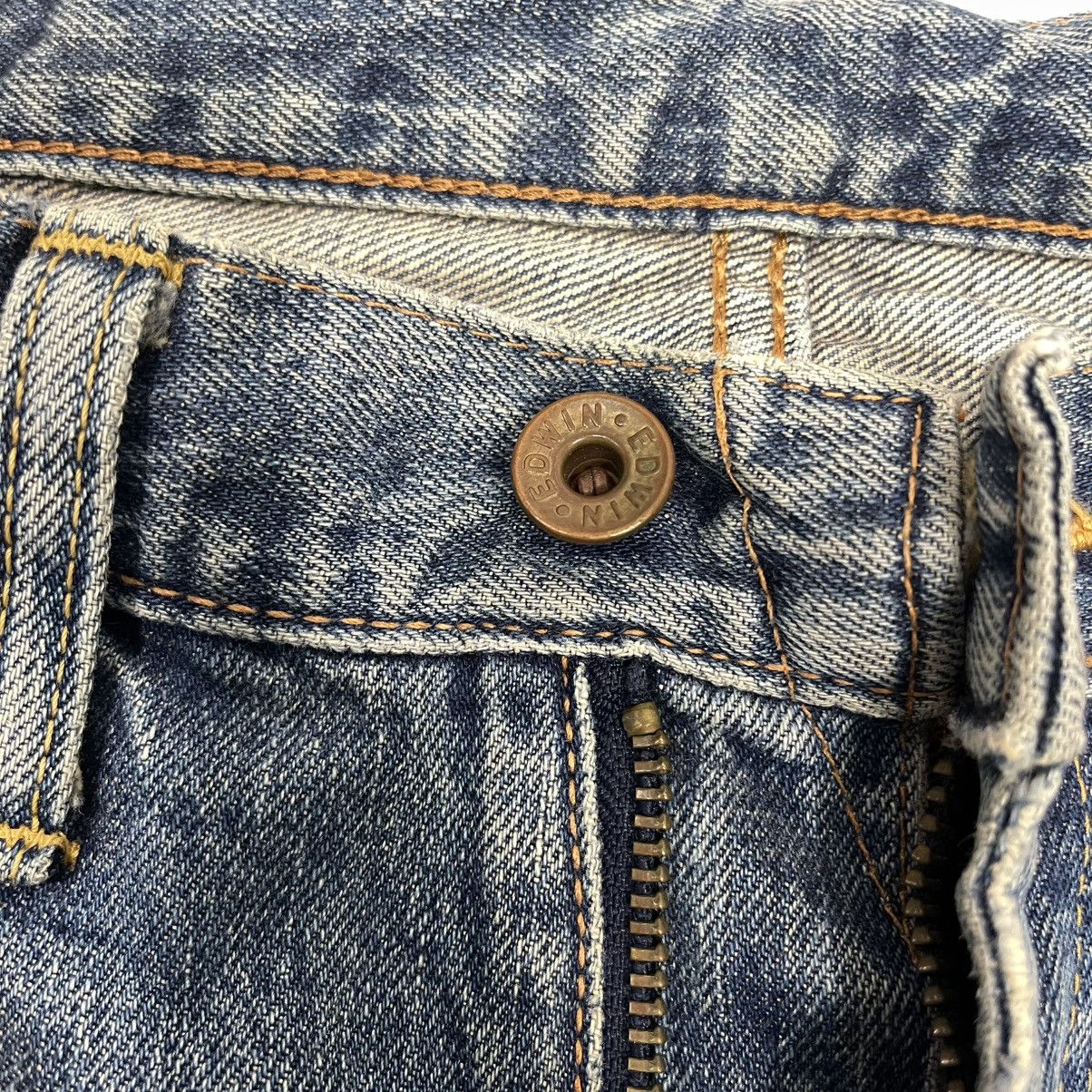 Japanese Brand Edwin 505 Faded Dirty / Faded Blue Selvedge Jeans W 30 Size US 30 / EU 46 - 17 Thumbnail