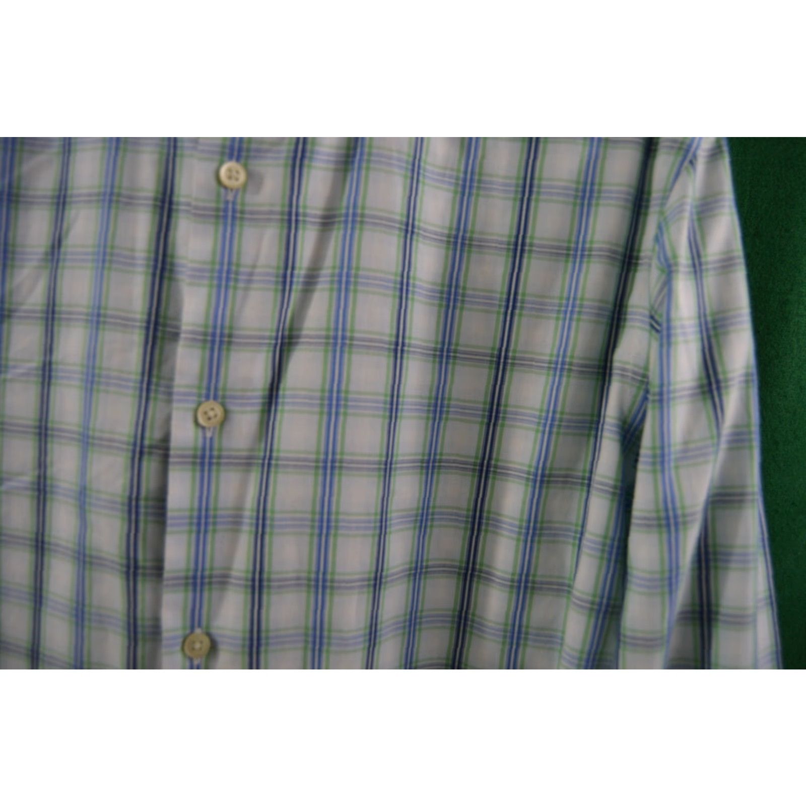 Banana Republic Banana Republic Shirt Men L/S Plaid Blue Green Slim Fit SZ L Button-Up Size US L / EU 52-54 / 3 - 3 Thumbnail
