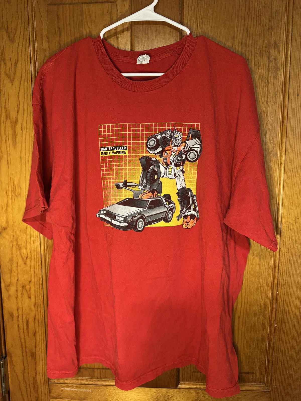 Alstyle Alstyle Red Graphic T-Shirt with Robot and Car Design Size 2 Size ONE SIZE - 1 Thumbnail