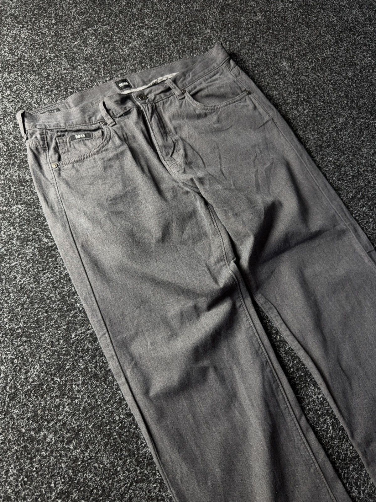Hugo Boss Luxury Designer Hugo Boss Regular Fit Grey Casual Pants Size US 34 / EU 50 - 5 Thumbnail